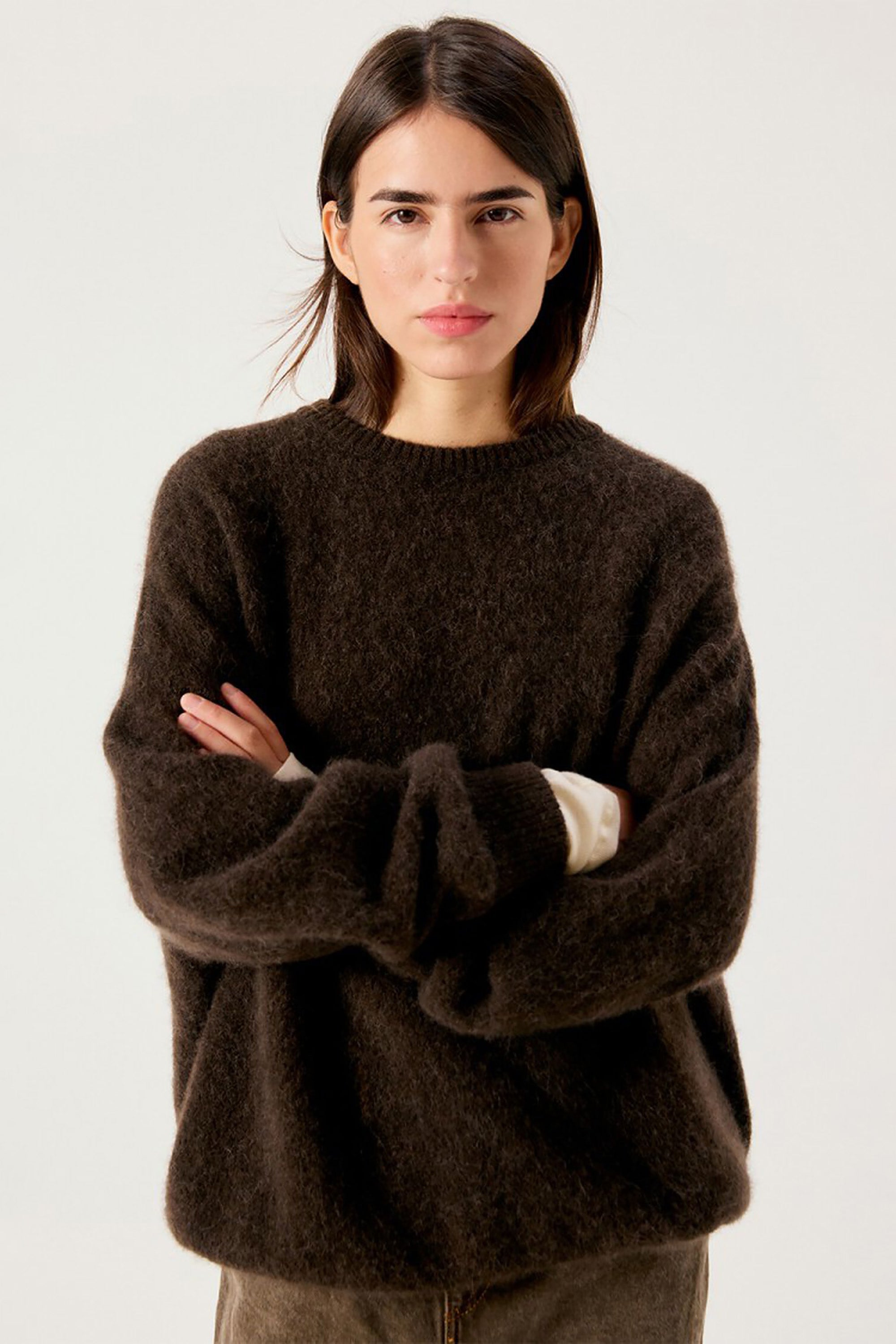 Vitow Oversized Jumper - Coffee Melange