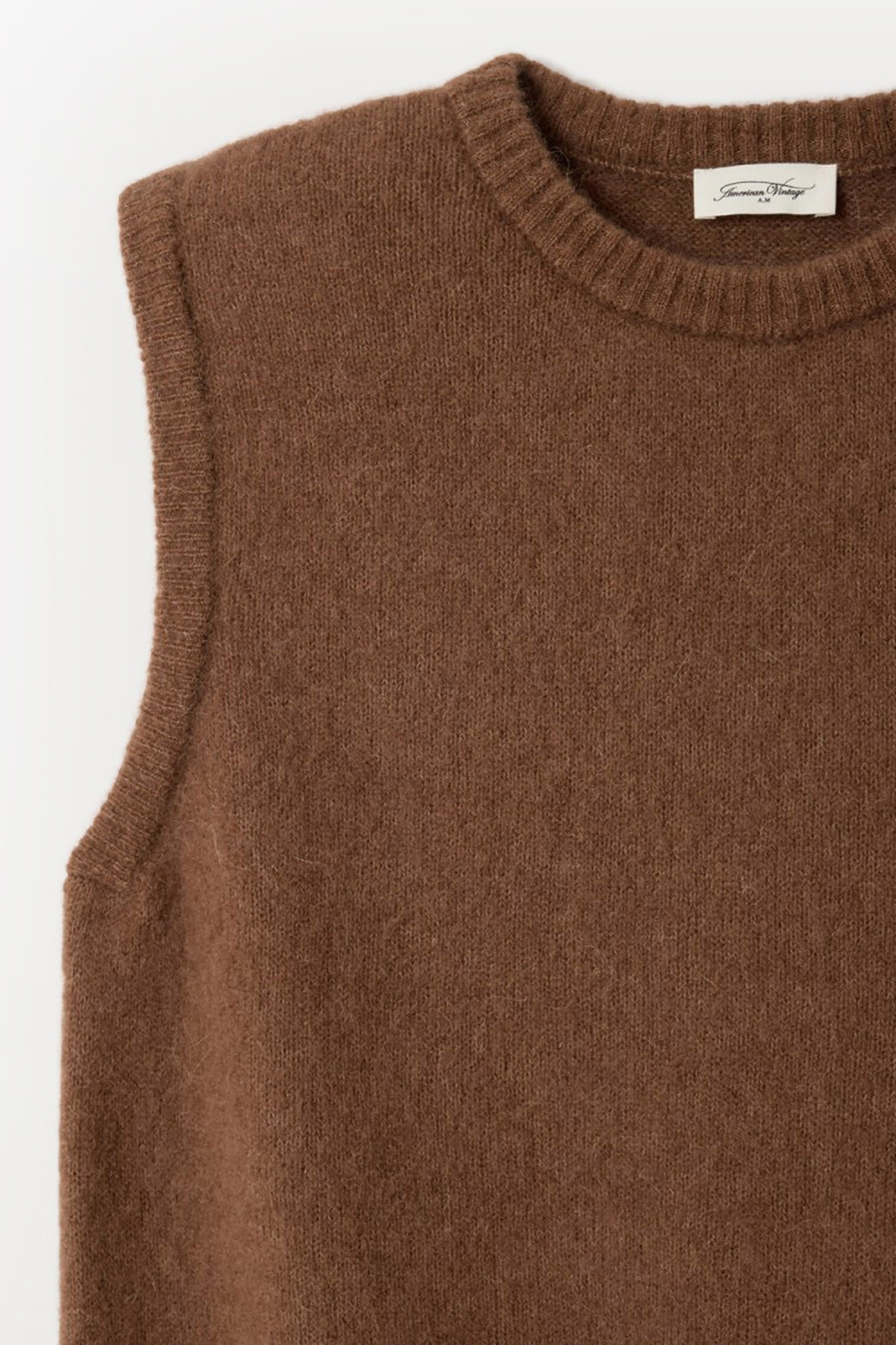 Vitow Sleeveless Jumper - Chocolate Melange - RUM Amsterdam
