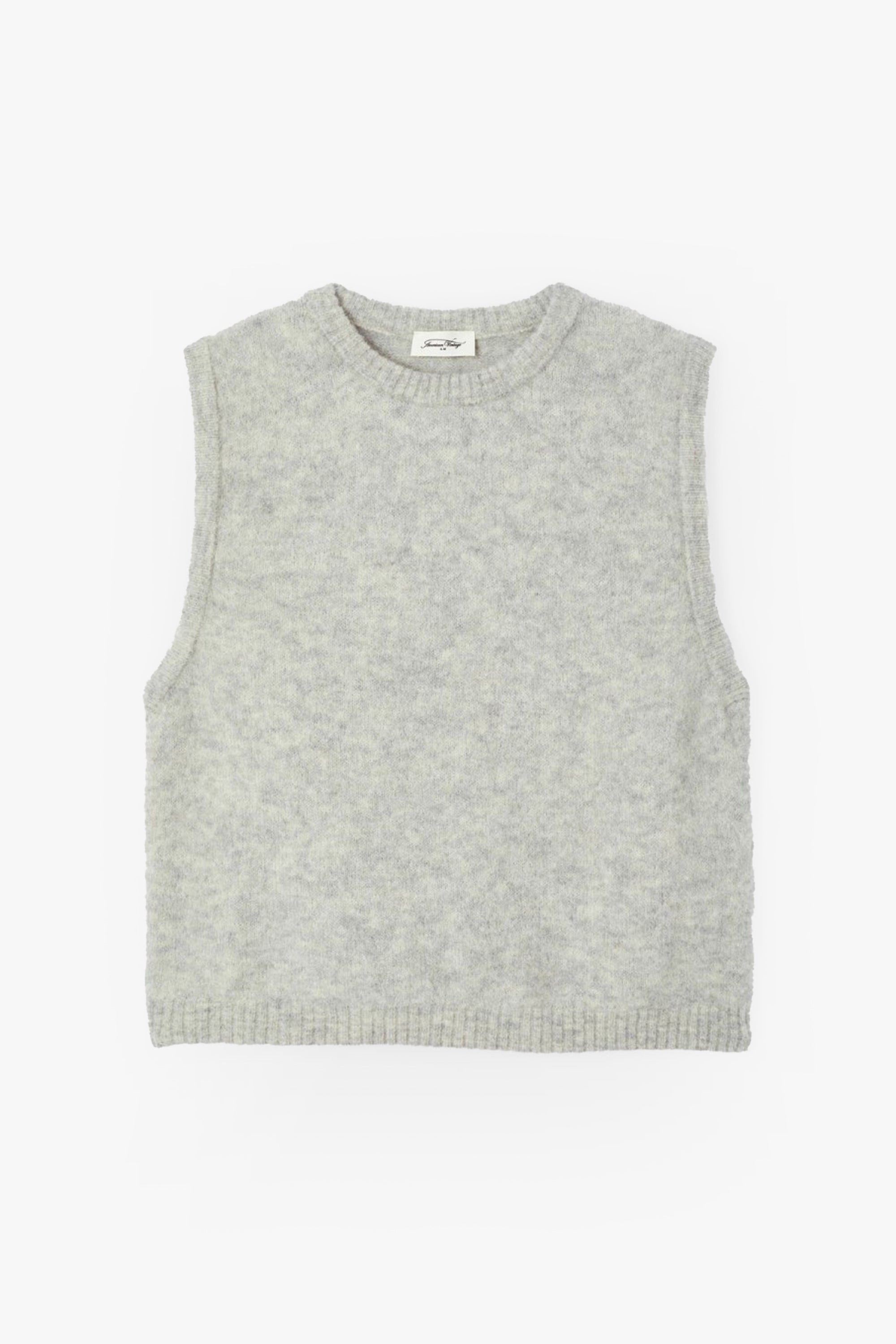 Vitow Sleeveless Jumper - Light Grey Melange