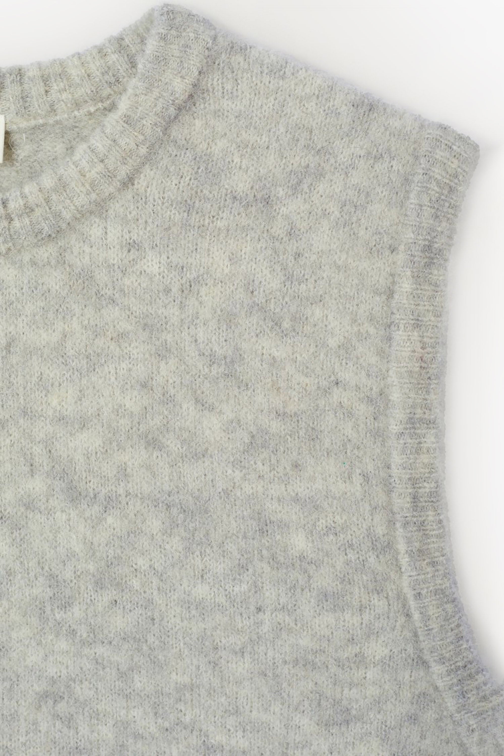 Vitow Sleeveless Jumper - Light Grey Melange