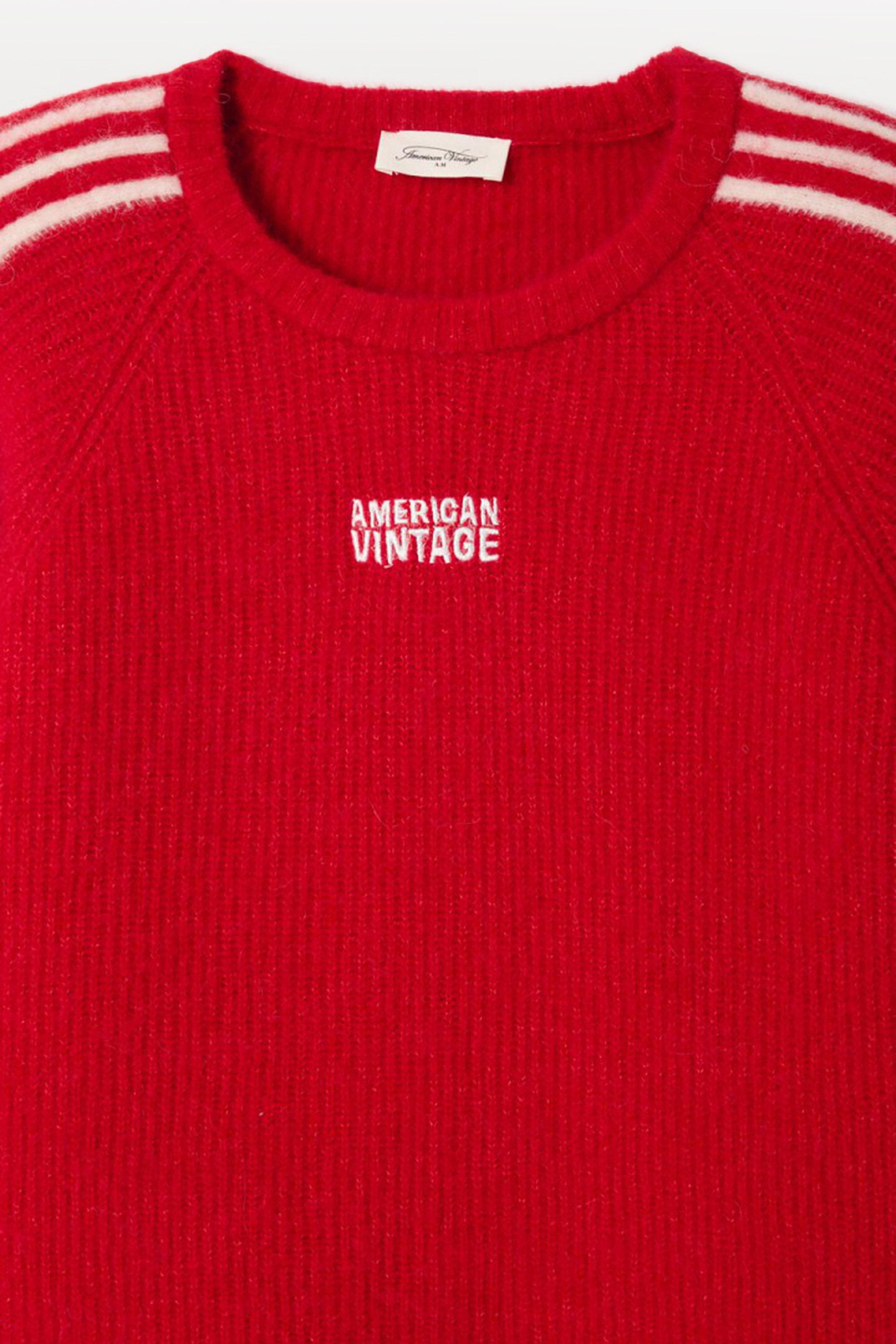 Vitow Stripe Jumper - Carmine Melange