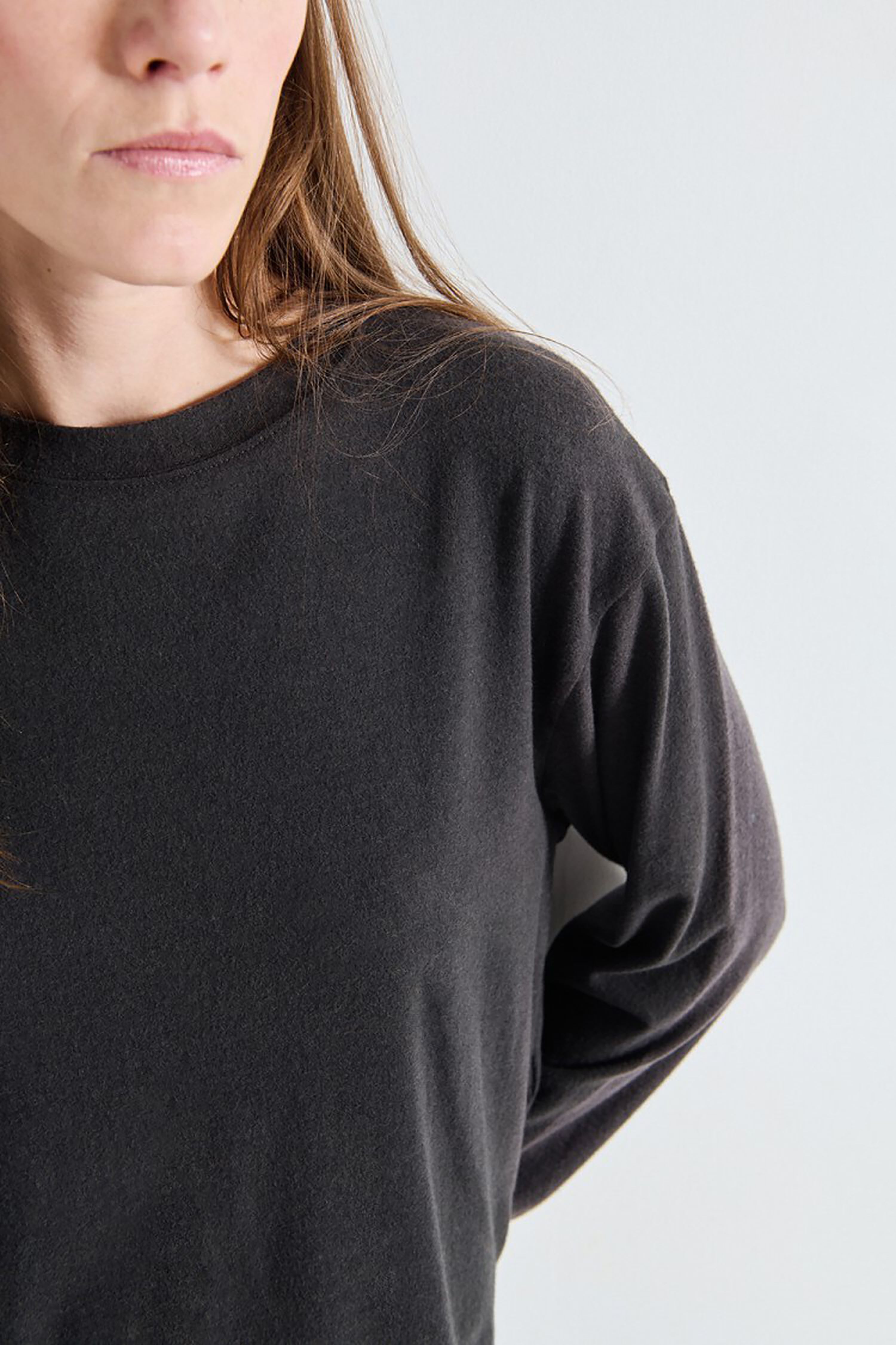 Ypawood T-Shirt LS - Carbon Melange