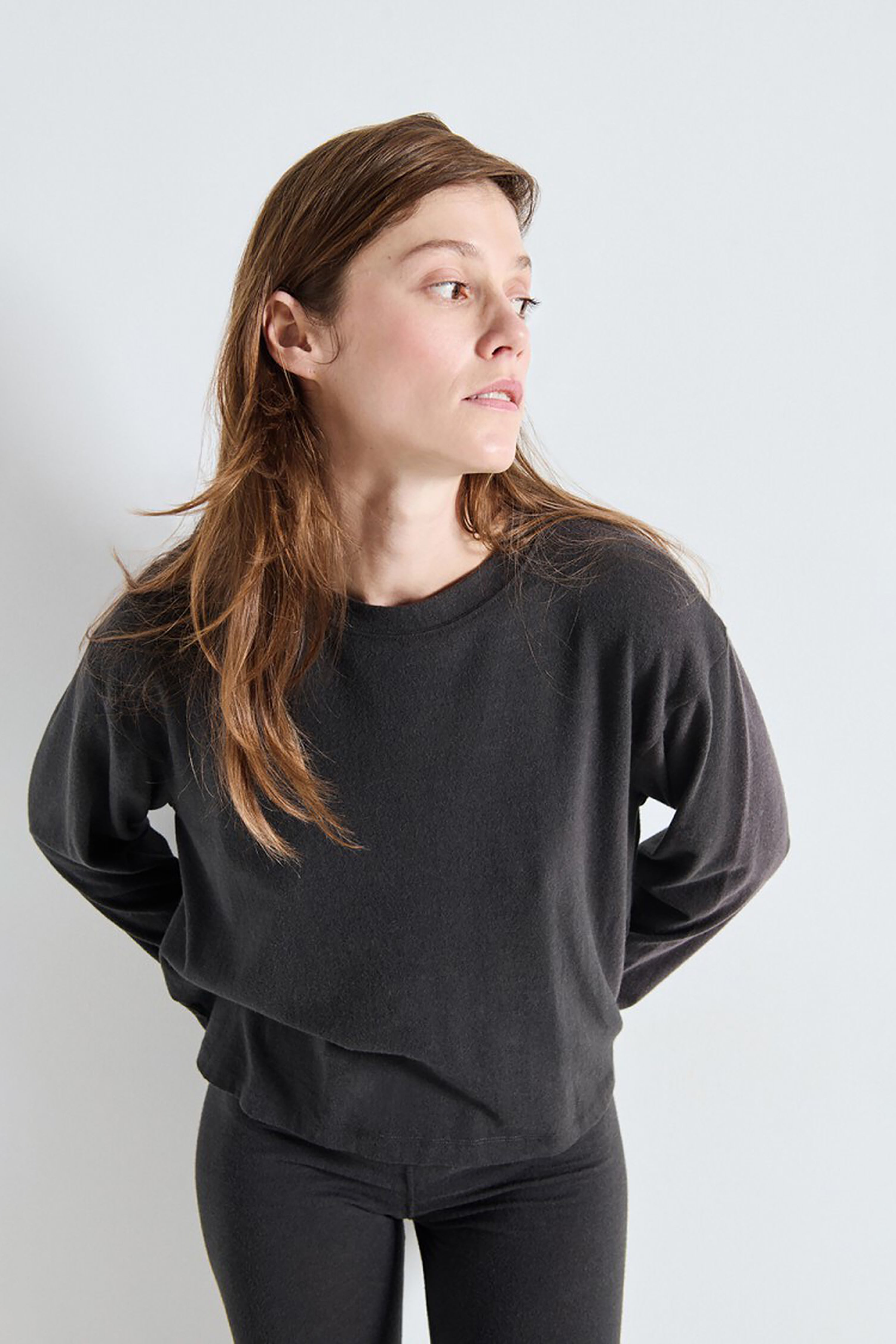 Ypawood T-Shirt LS - Carbon Melange