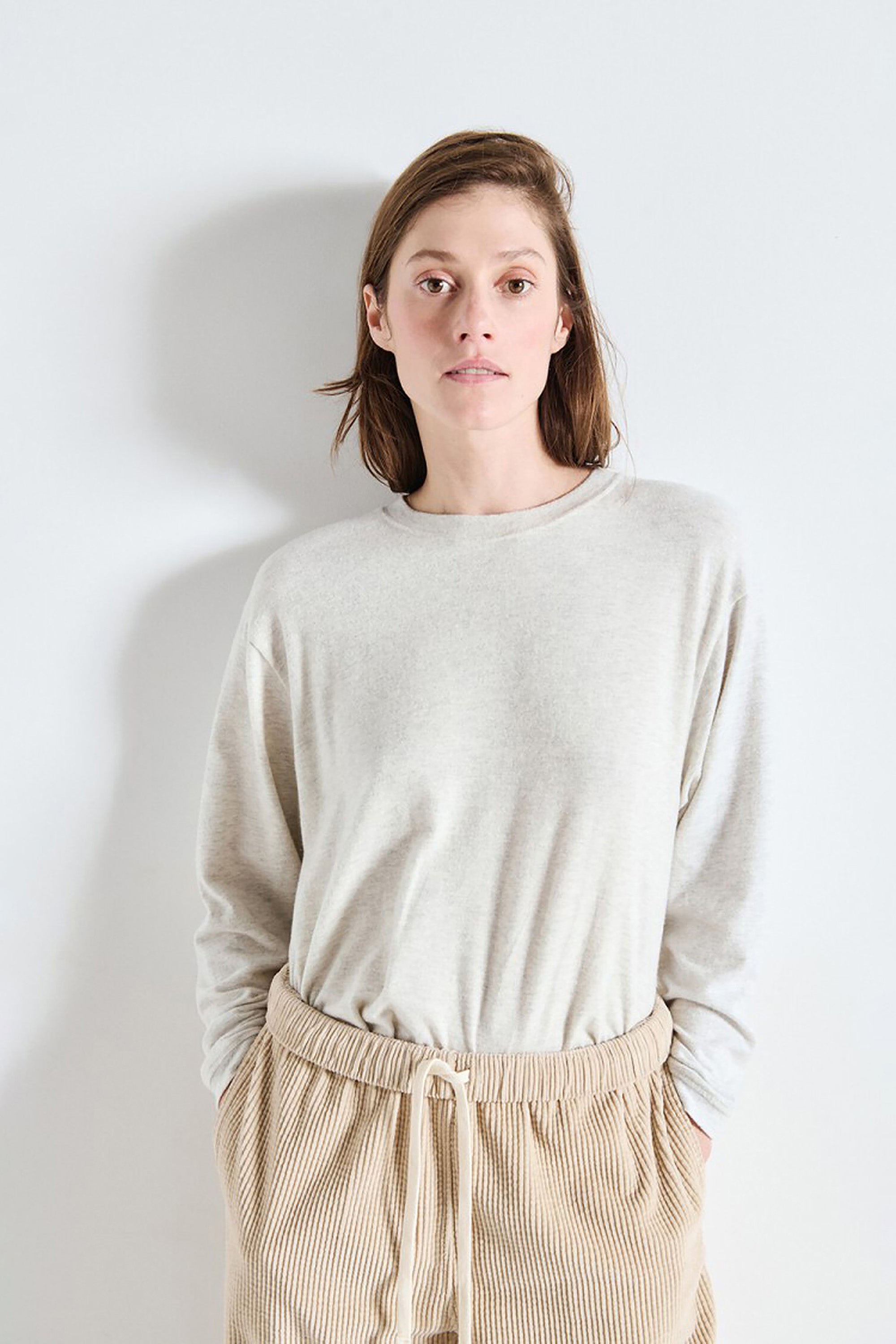 Ypawood T-Shirt LS - Heather Grey