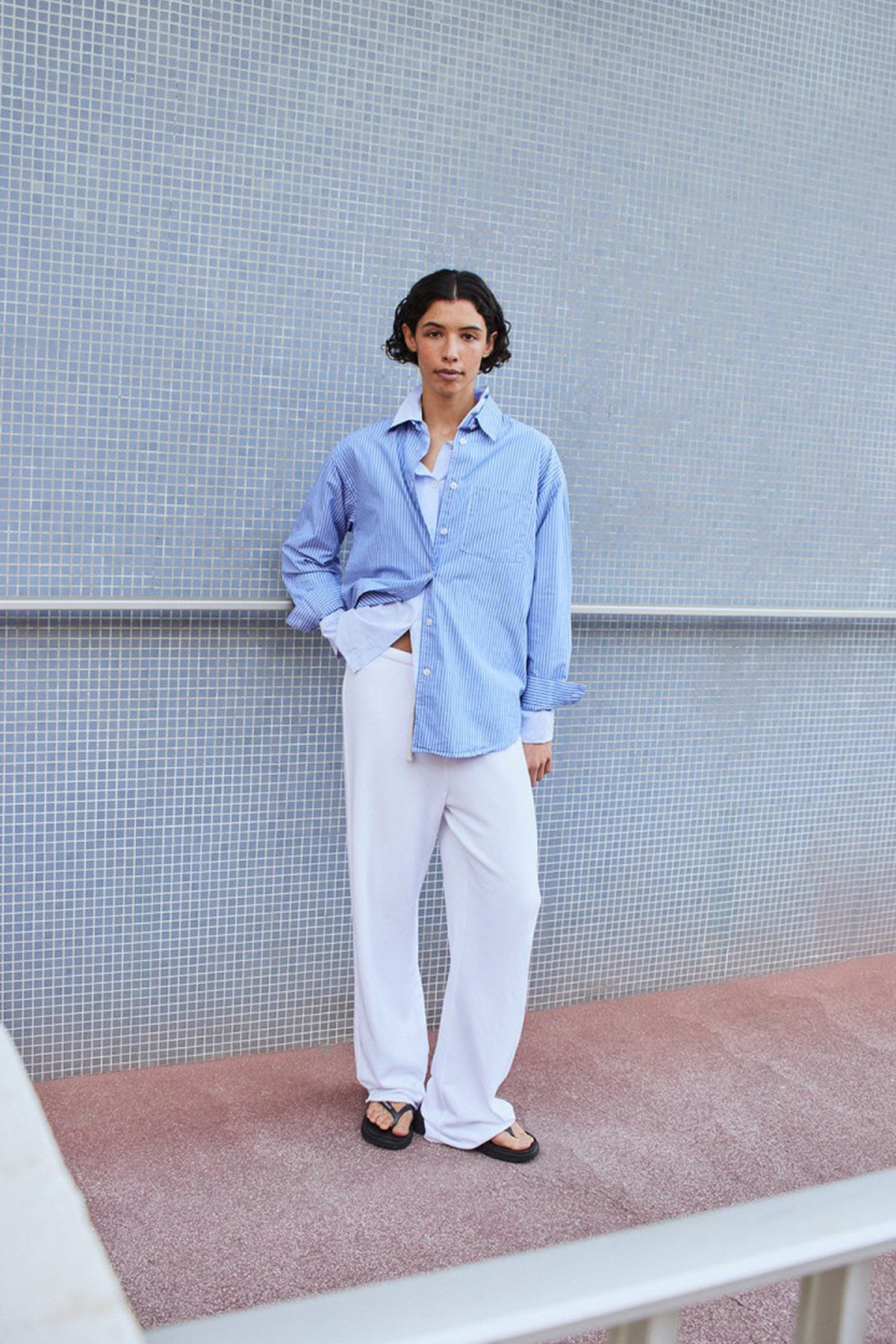 Zatybay Shirt - Aqua Stripes