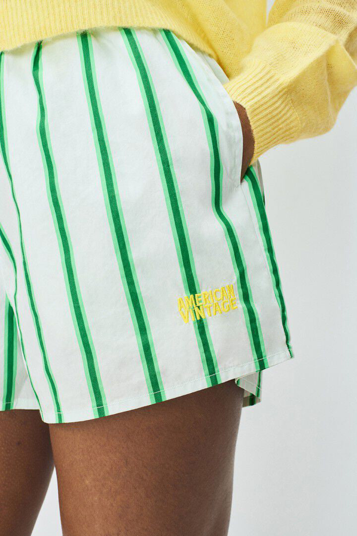 Zatybay Shorts - Neon Lagoon Stripes - RUM Amsterdam