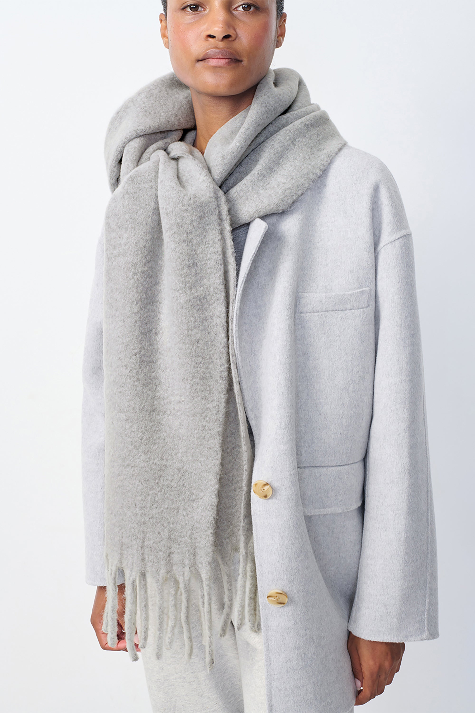 Zinaco Scarf - Grey Black Melange