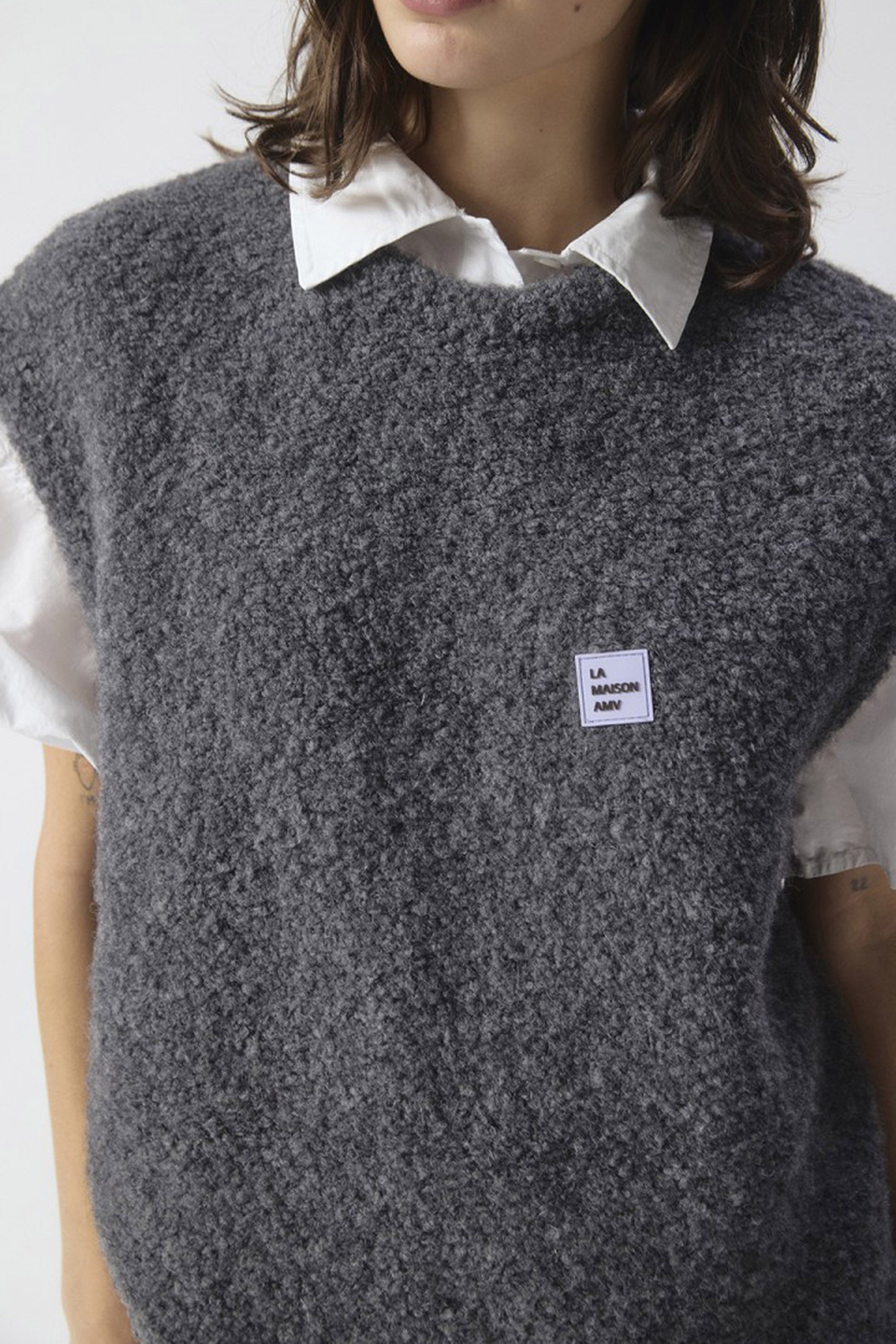 Zolly Sleeveless Jumper - Metal Melange