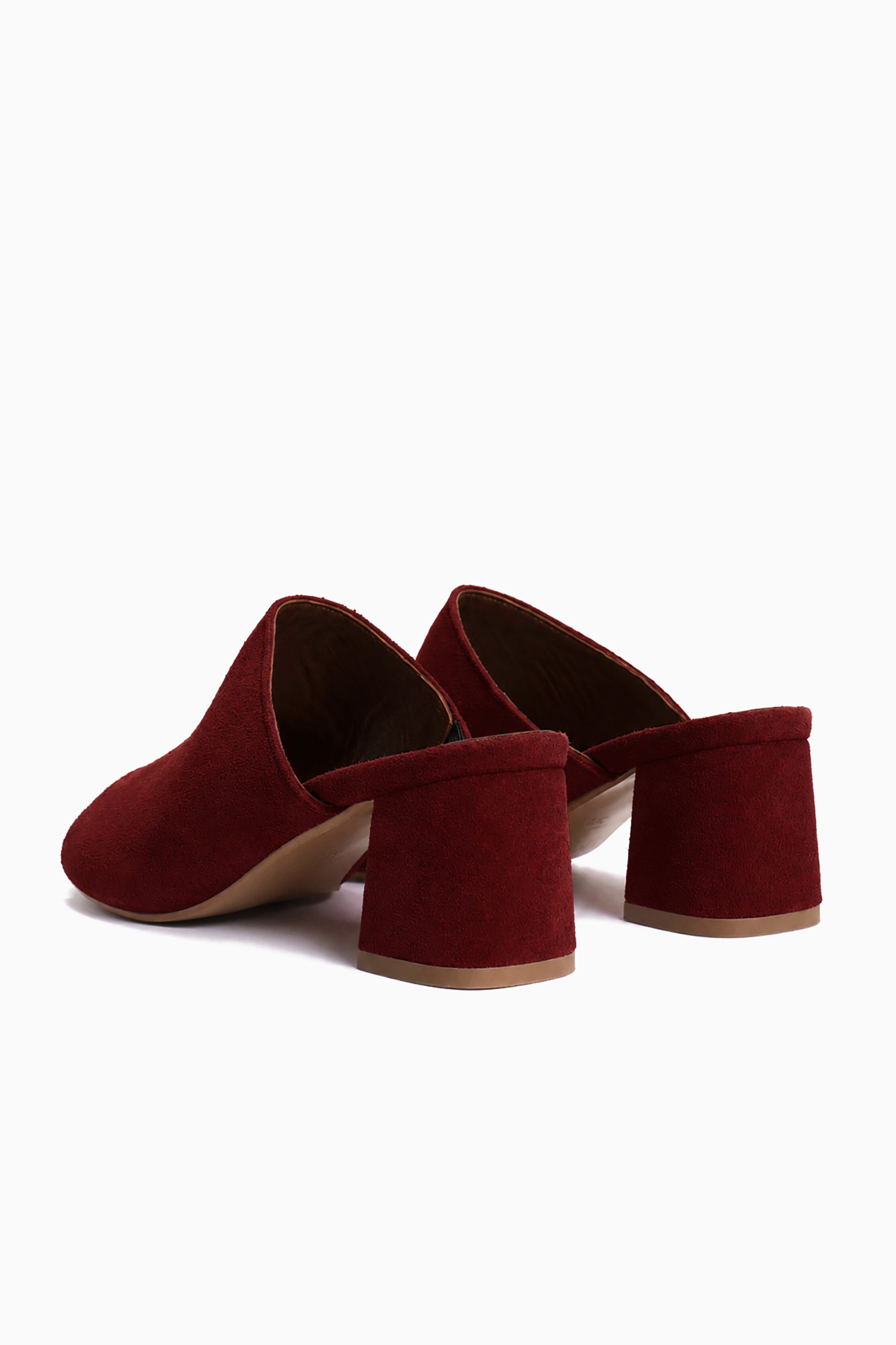 Horizon 55 Suede Heels - Pomegranate