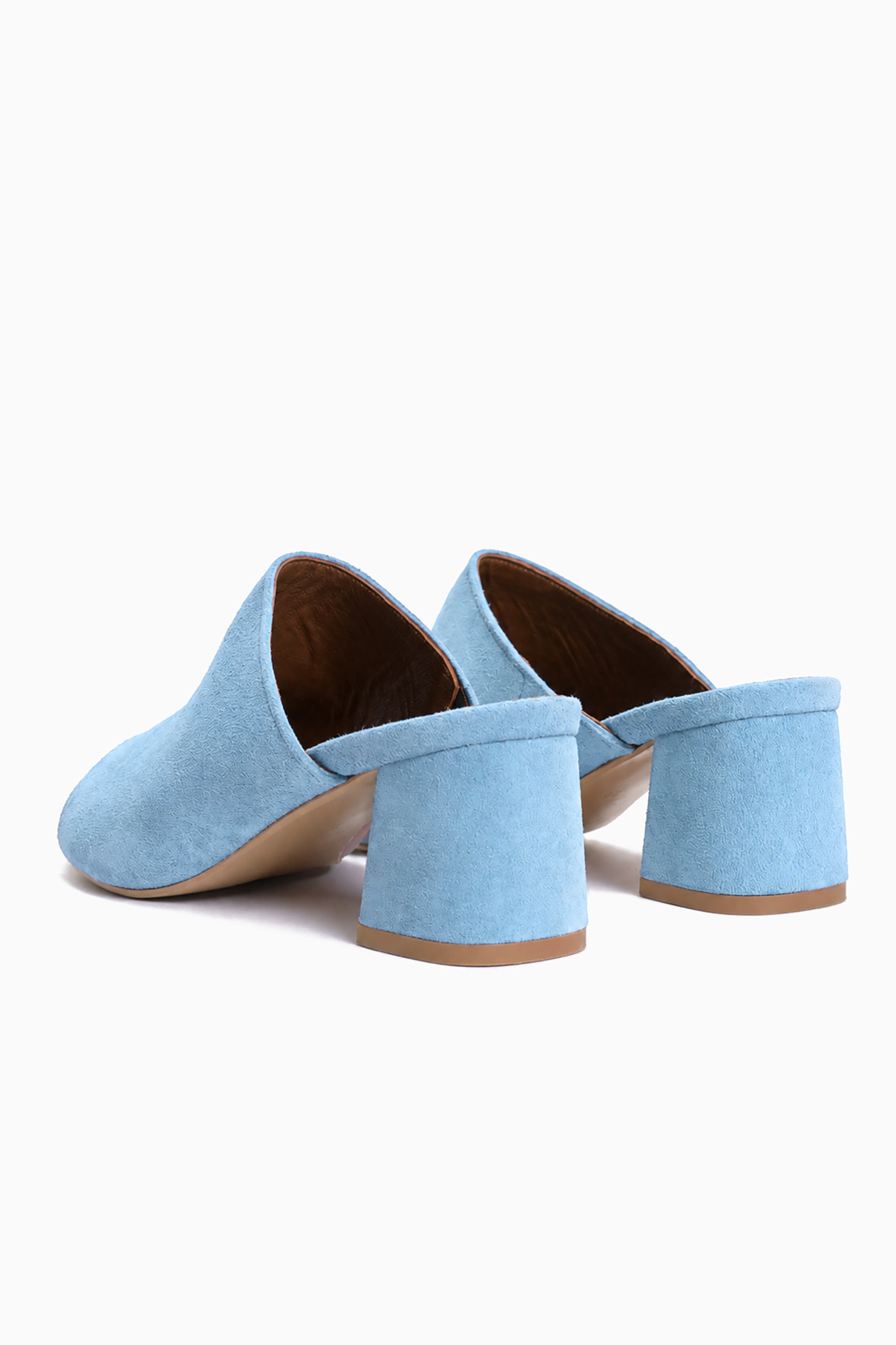 Horizon 55 Suede Heels - Porcelain Blue