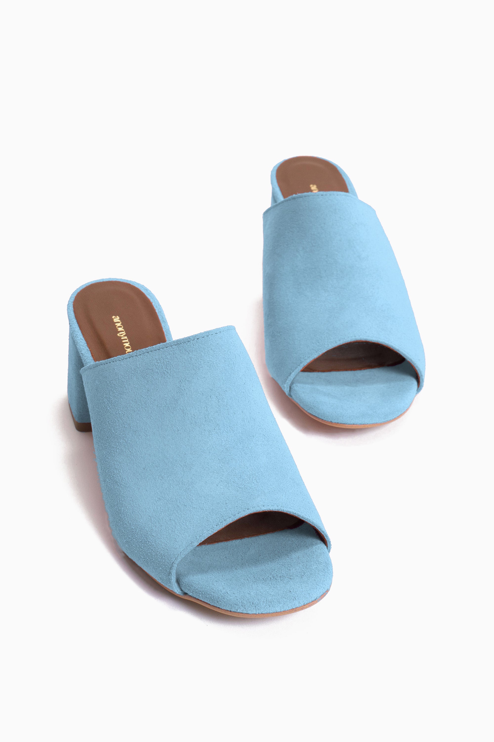 Horizon 55 Suede Heels - Porcelain Blue