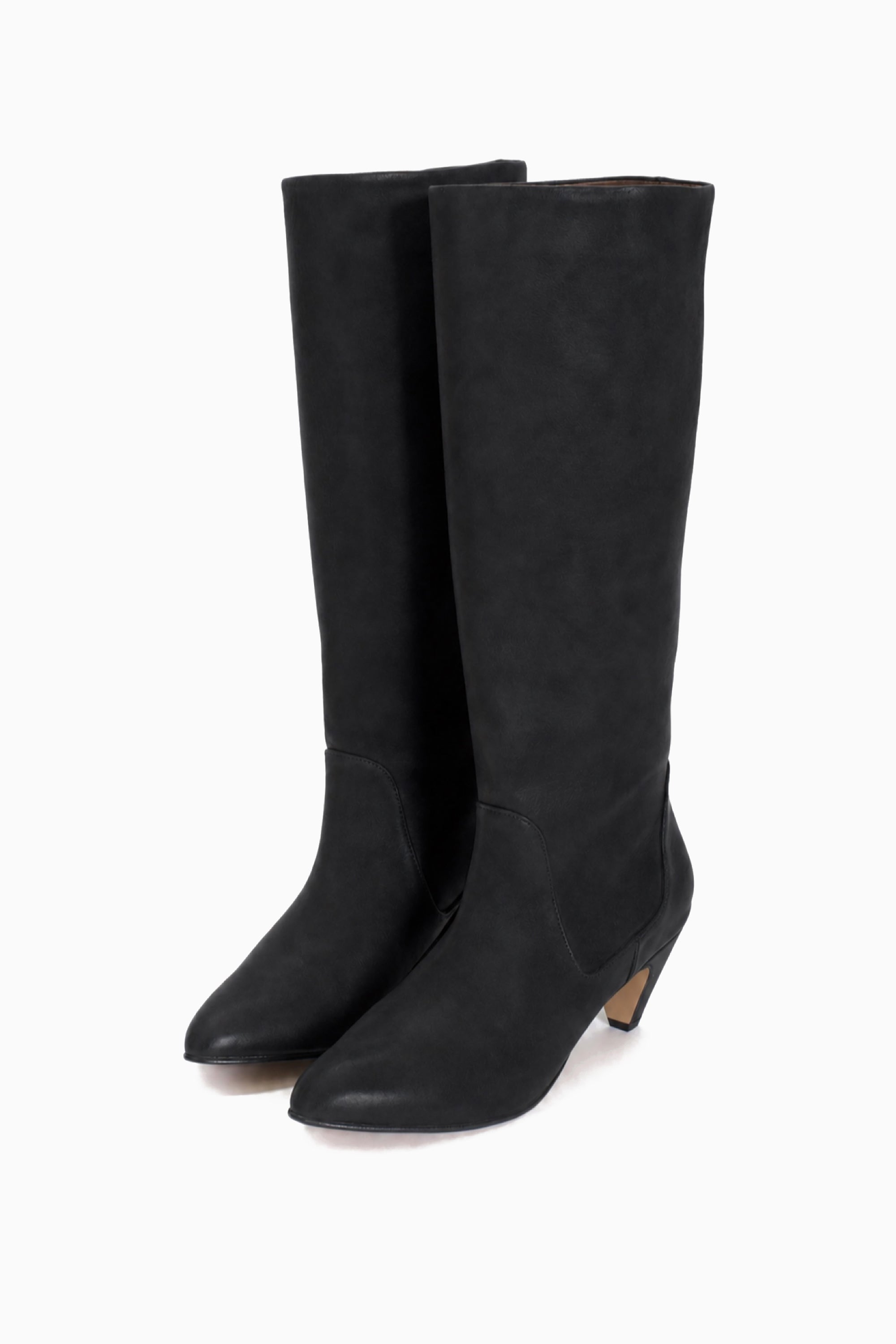 Valle 50 Stiletto Nubuck Boots - Black