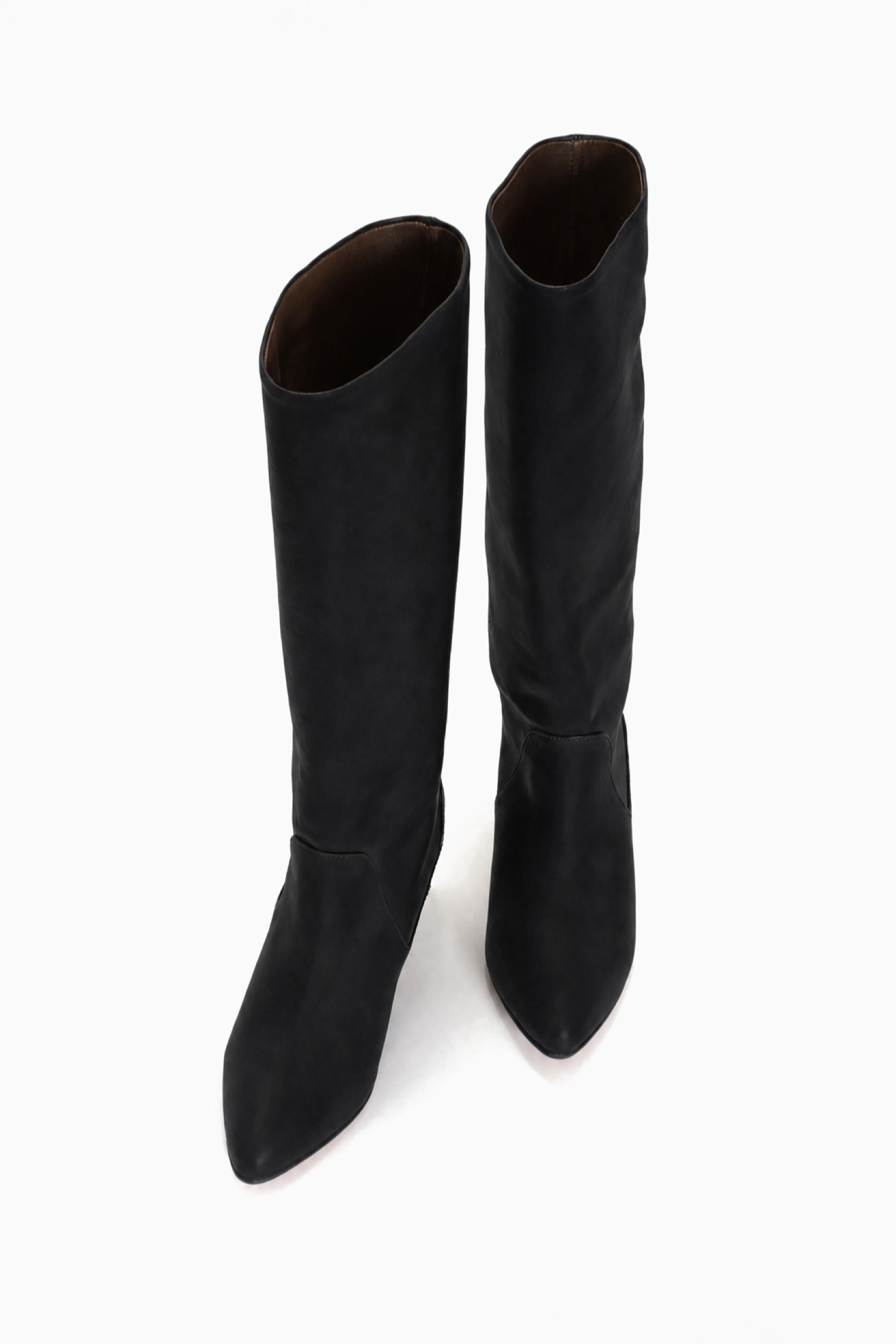 Valle 50 Stiletto Nubuck Boots - Black