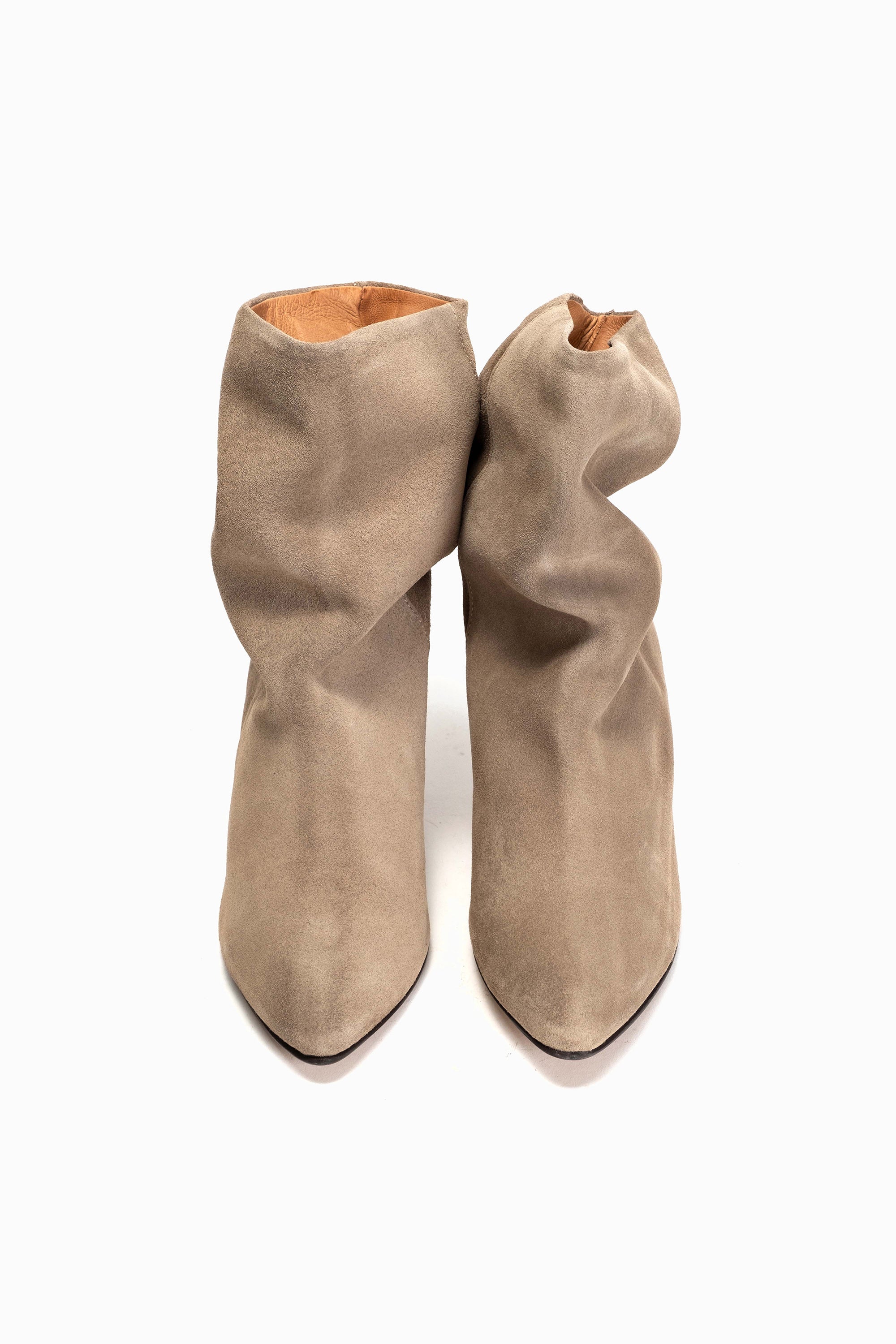 Vully 50 Stiletto Suede Boots - Mushroom