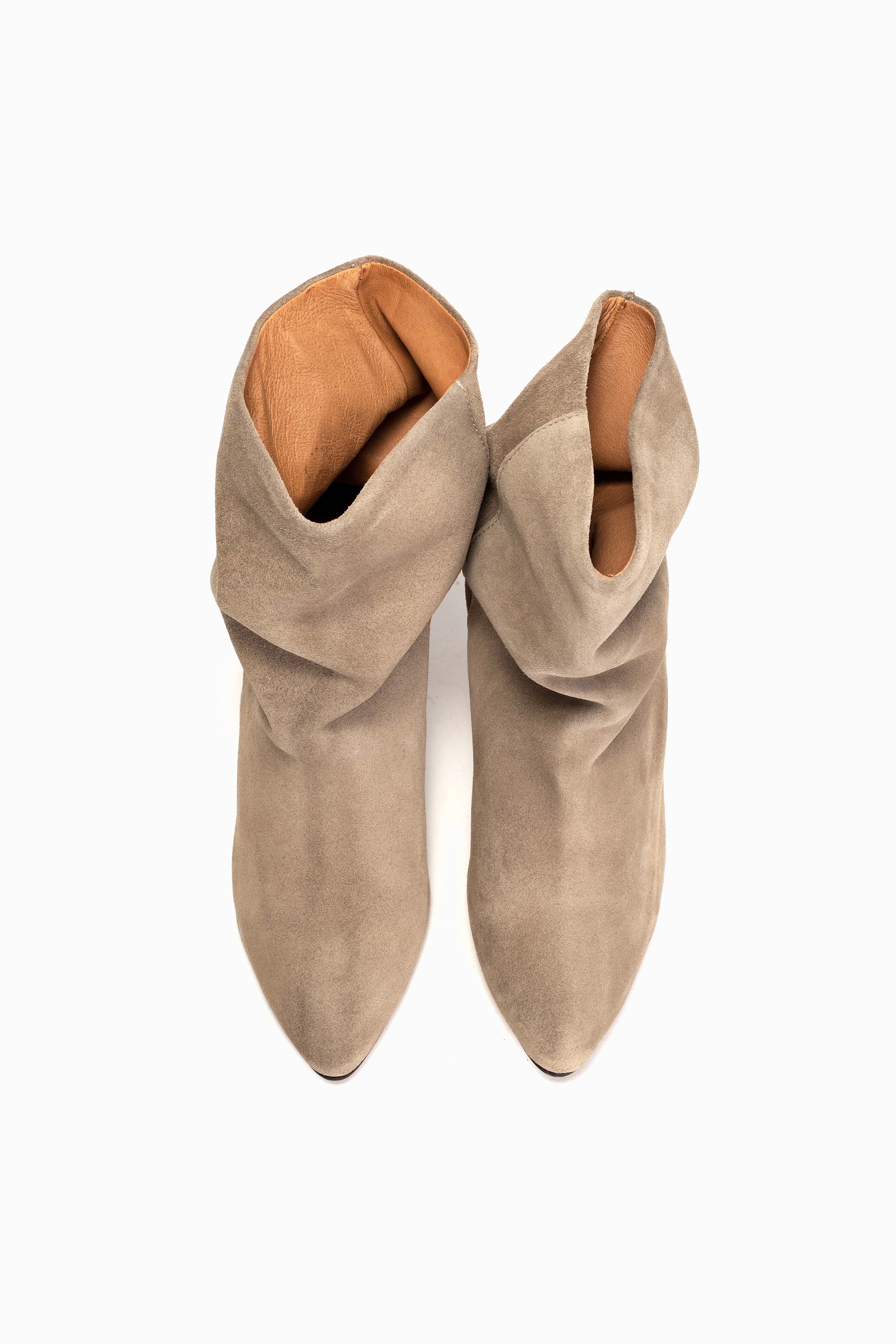 Vully 50 Stiletto Suede Boots - Mushroom