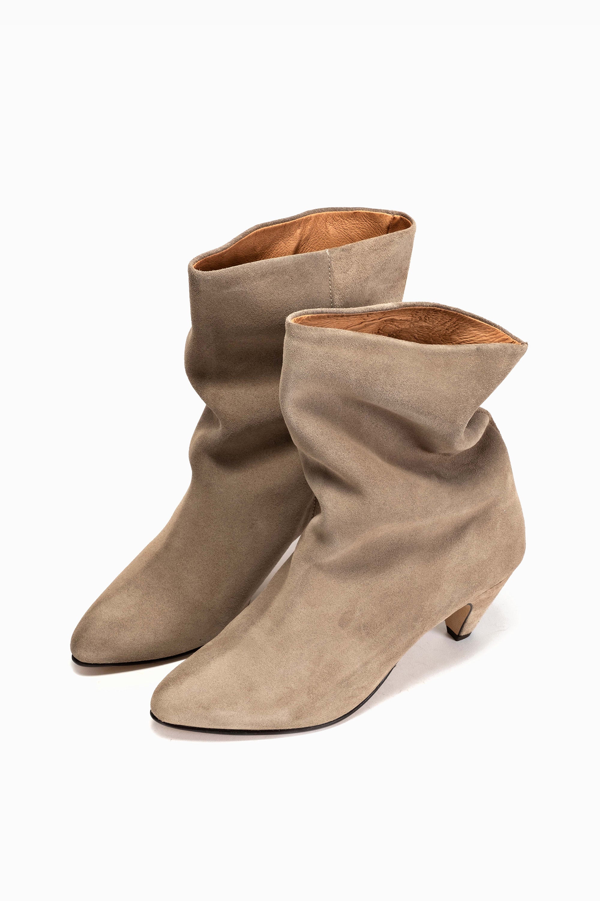 Vully 50 Stiletto Suede Boots - Mushroom