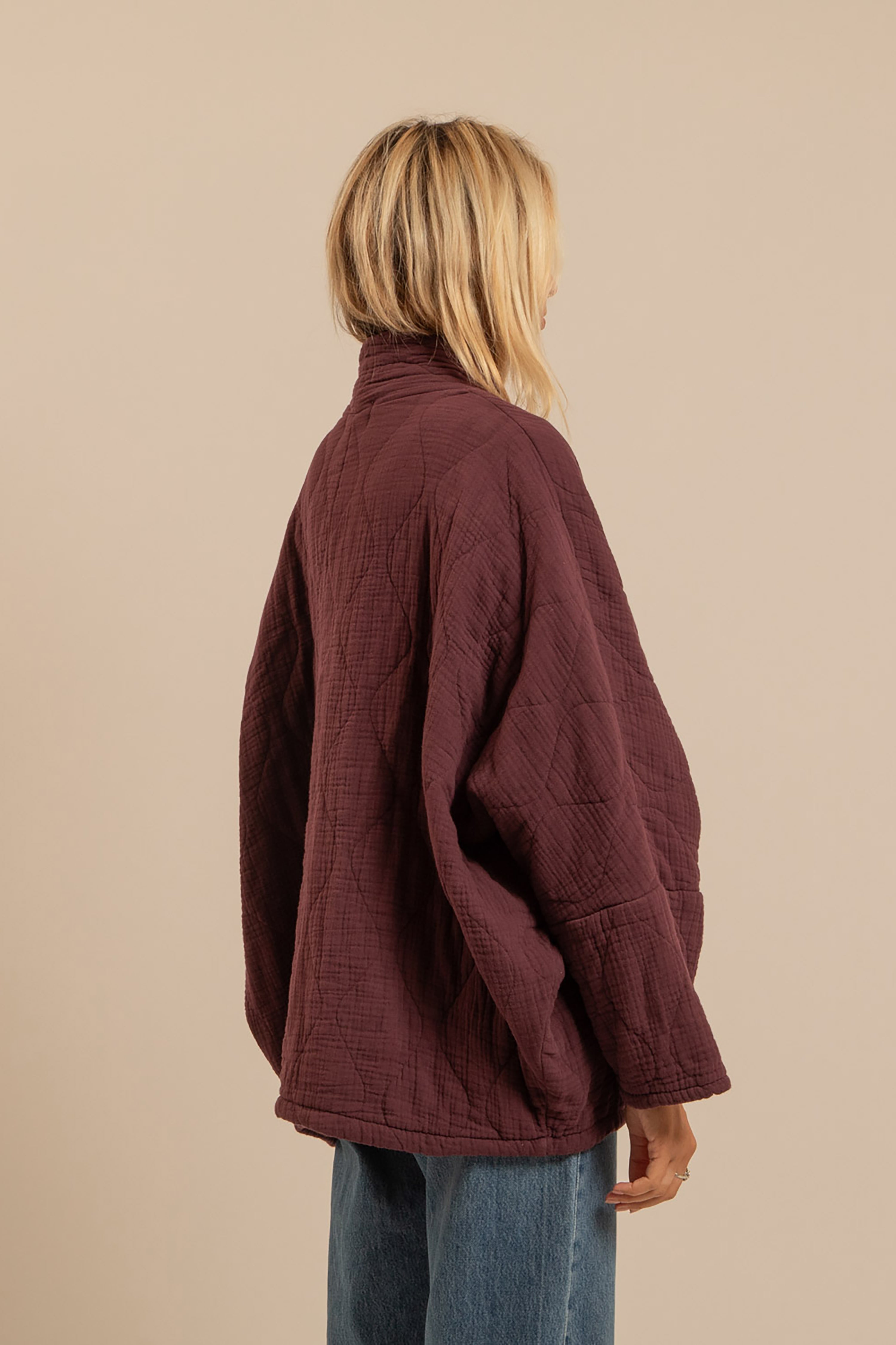 Chicago Kimono Jacket - Bordeaux