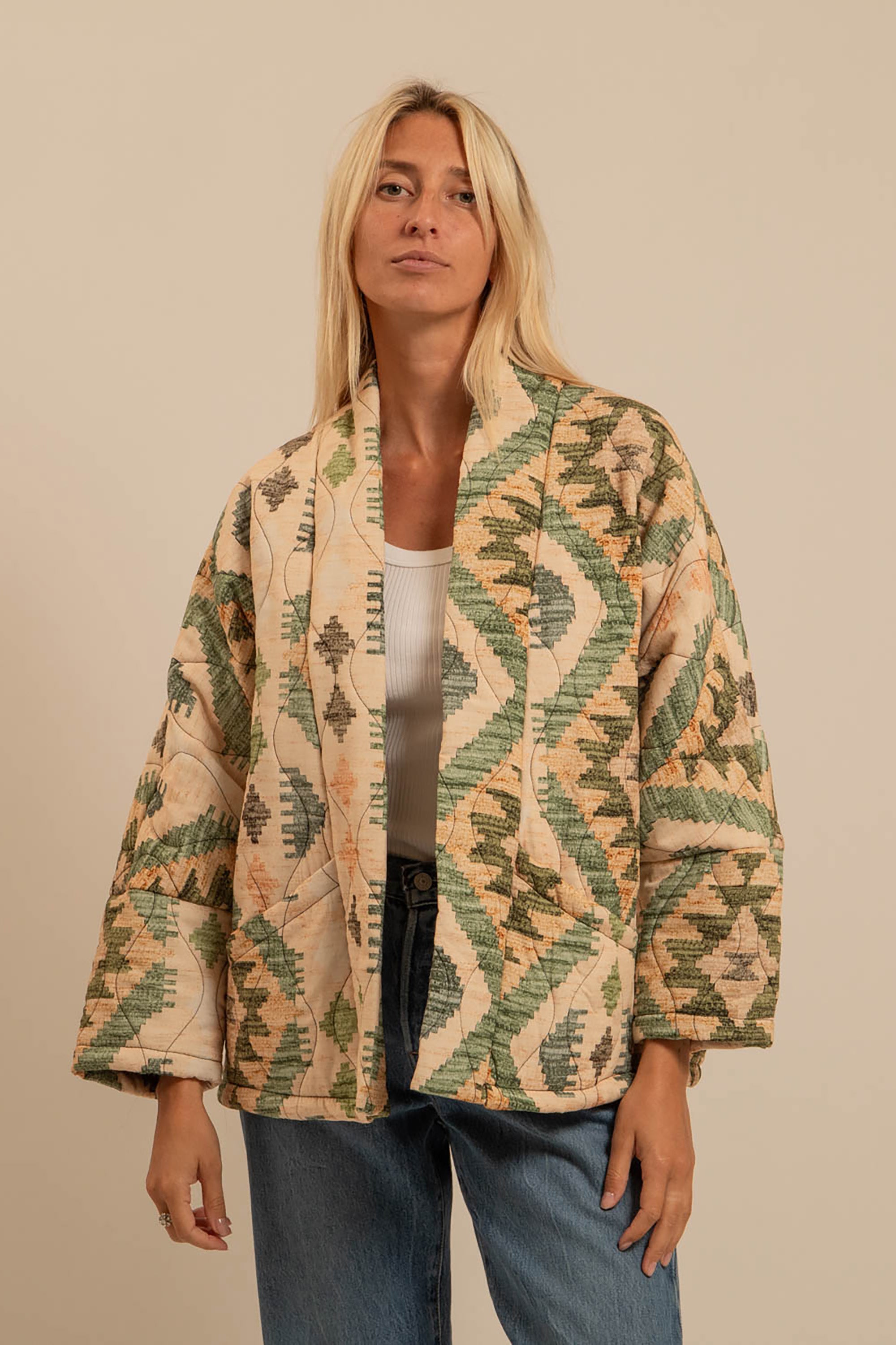 Chicago Kimono Jacket - Cibola Kaki