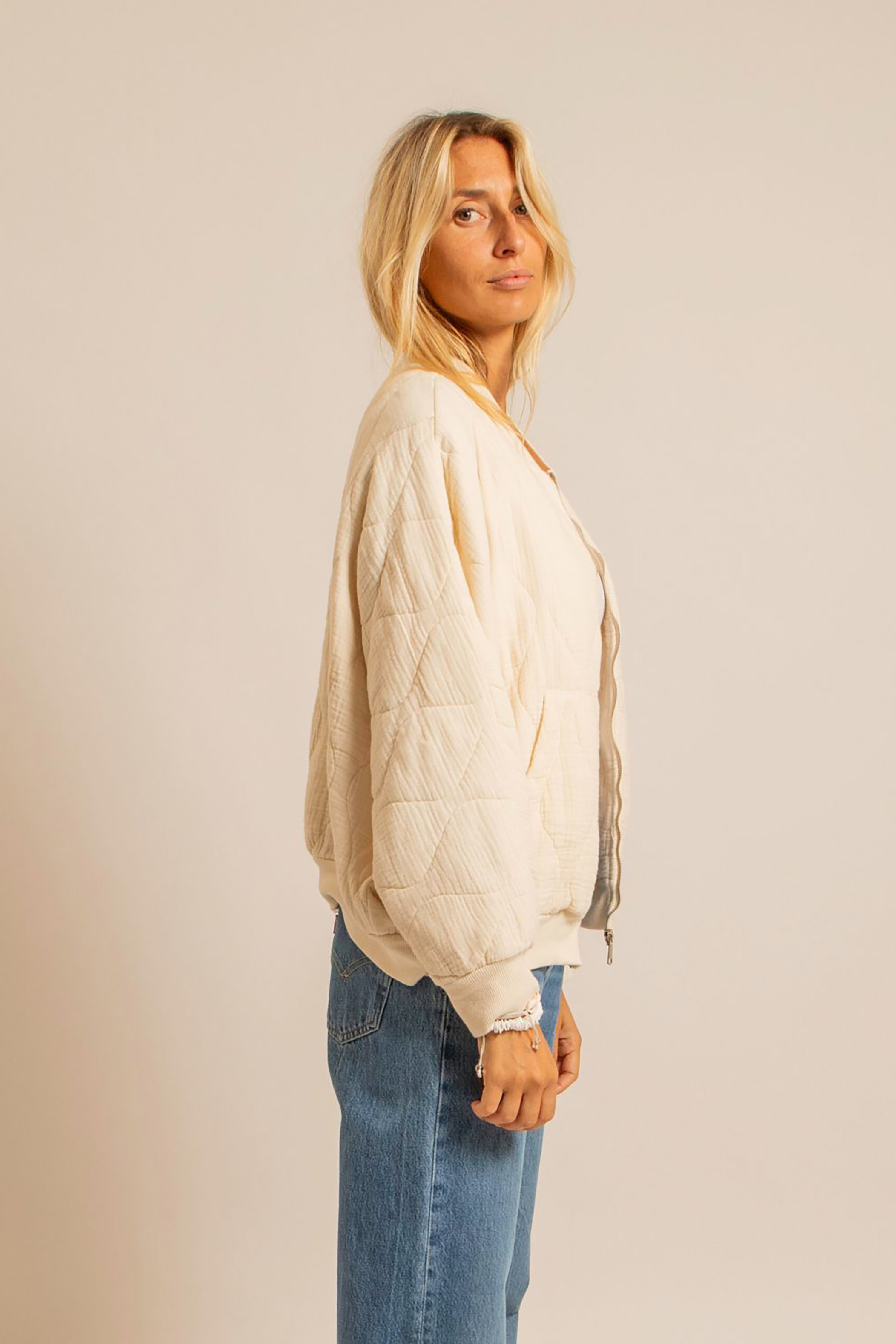 Daytona Bomber Jacket - Cream