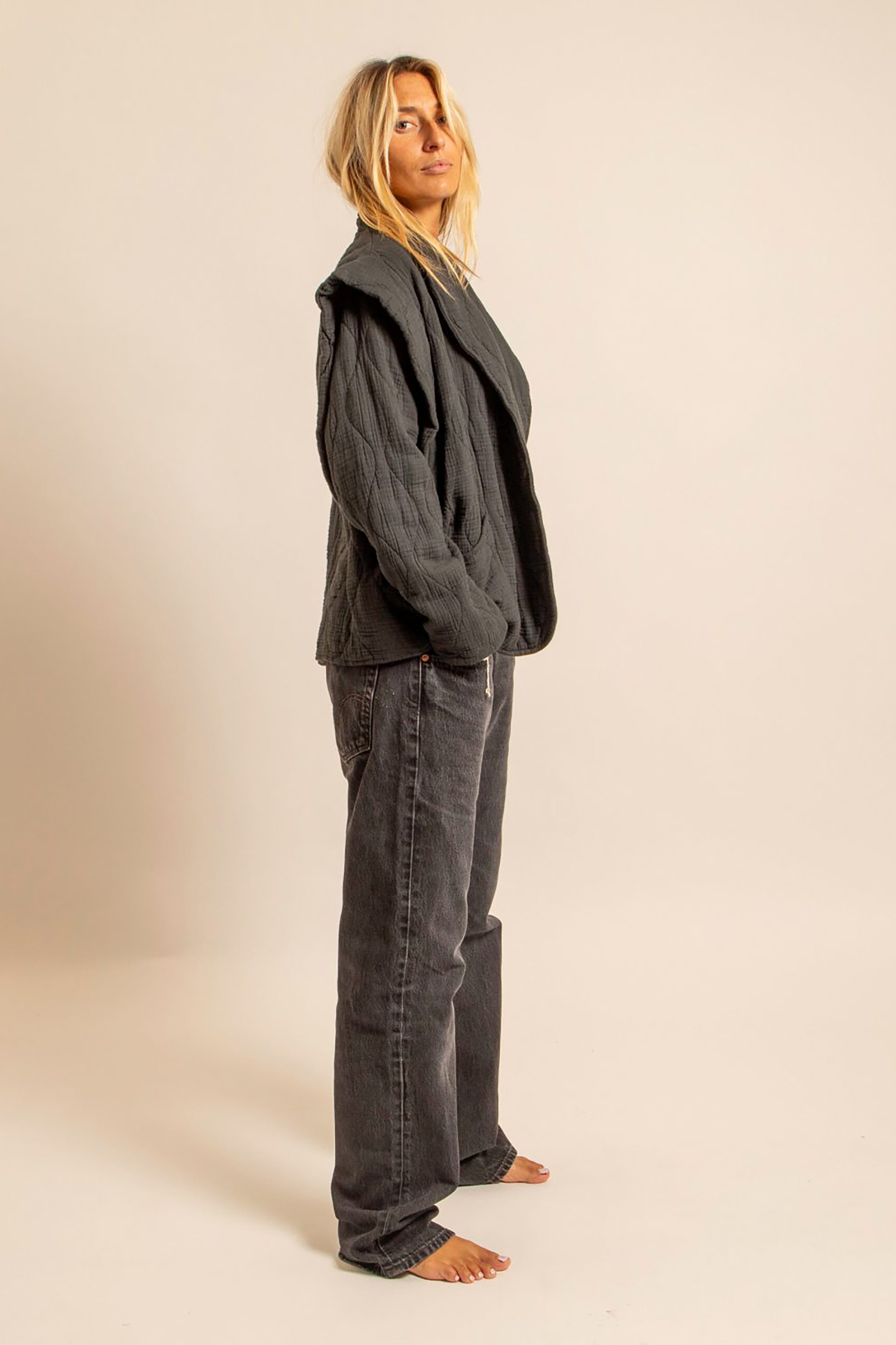 San Francisco Kimono Jacket - Anthracite