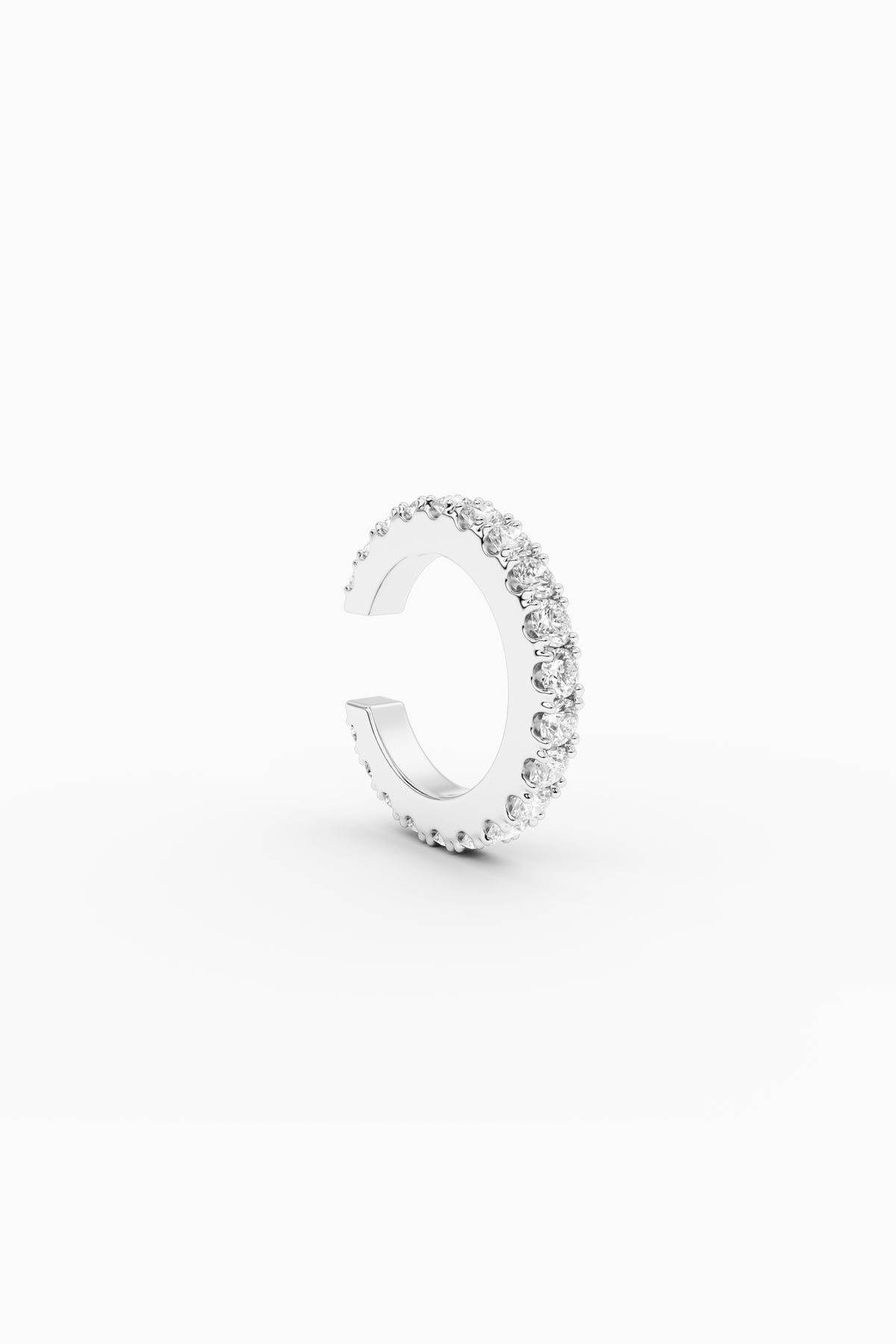 Classic Diamond Ear Cuff - Silver