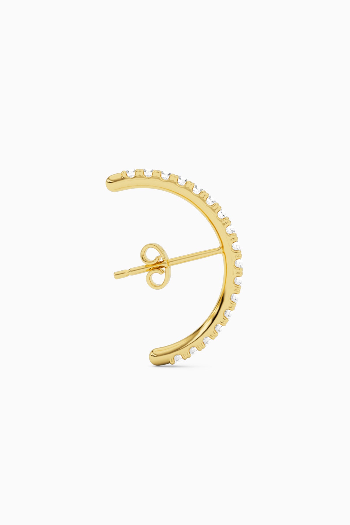 Diamond Hug Ear Stud - Gold