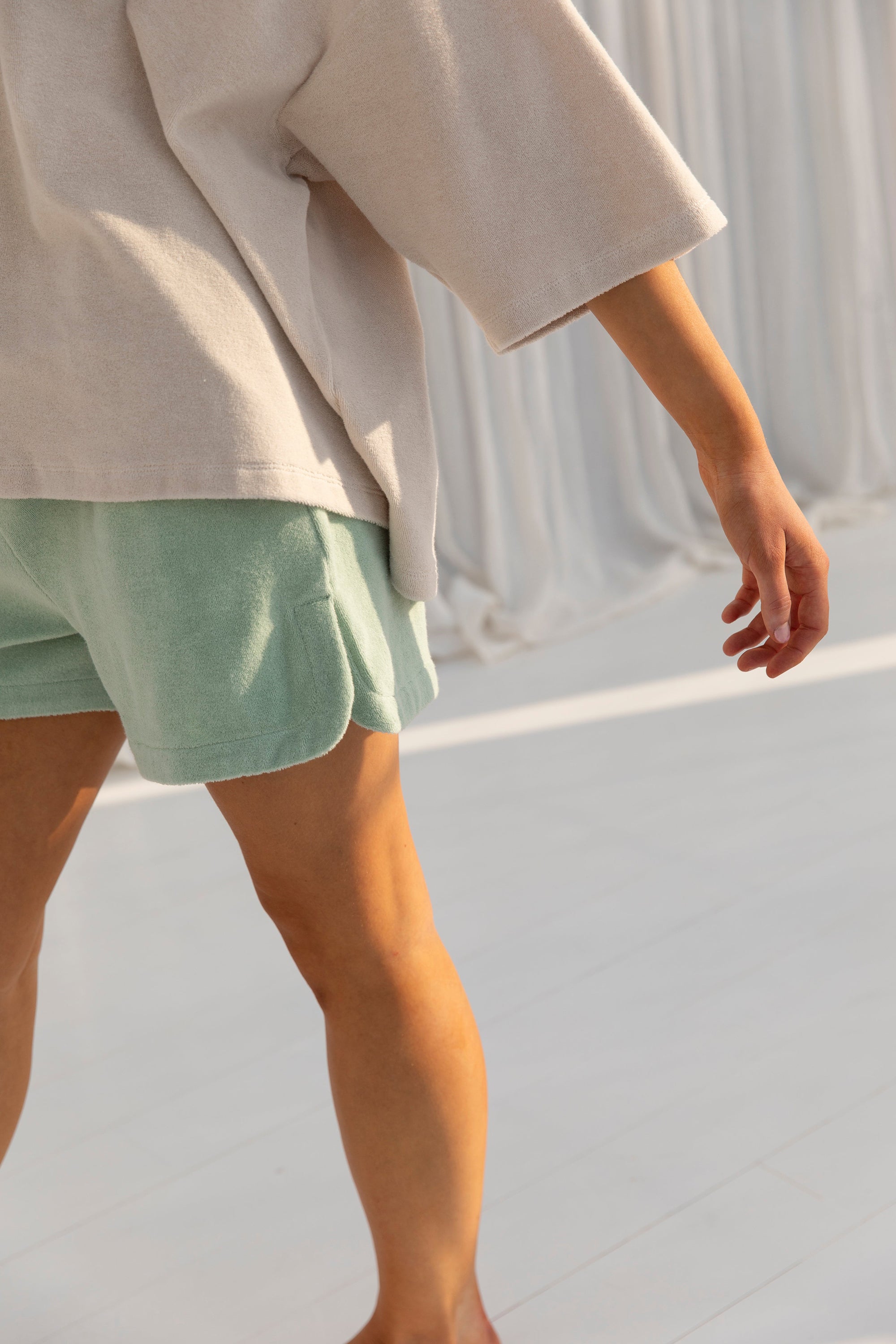 Naram Gym Shorts - Silver Sage - RUM Amsterdam