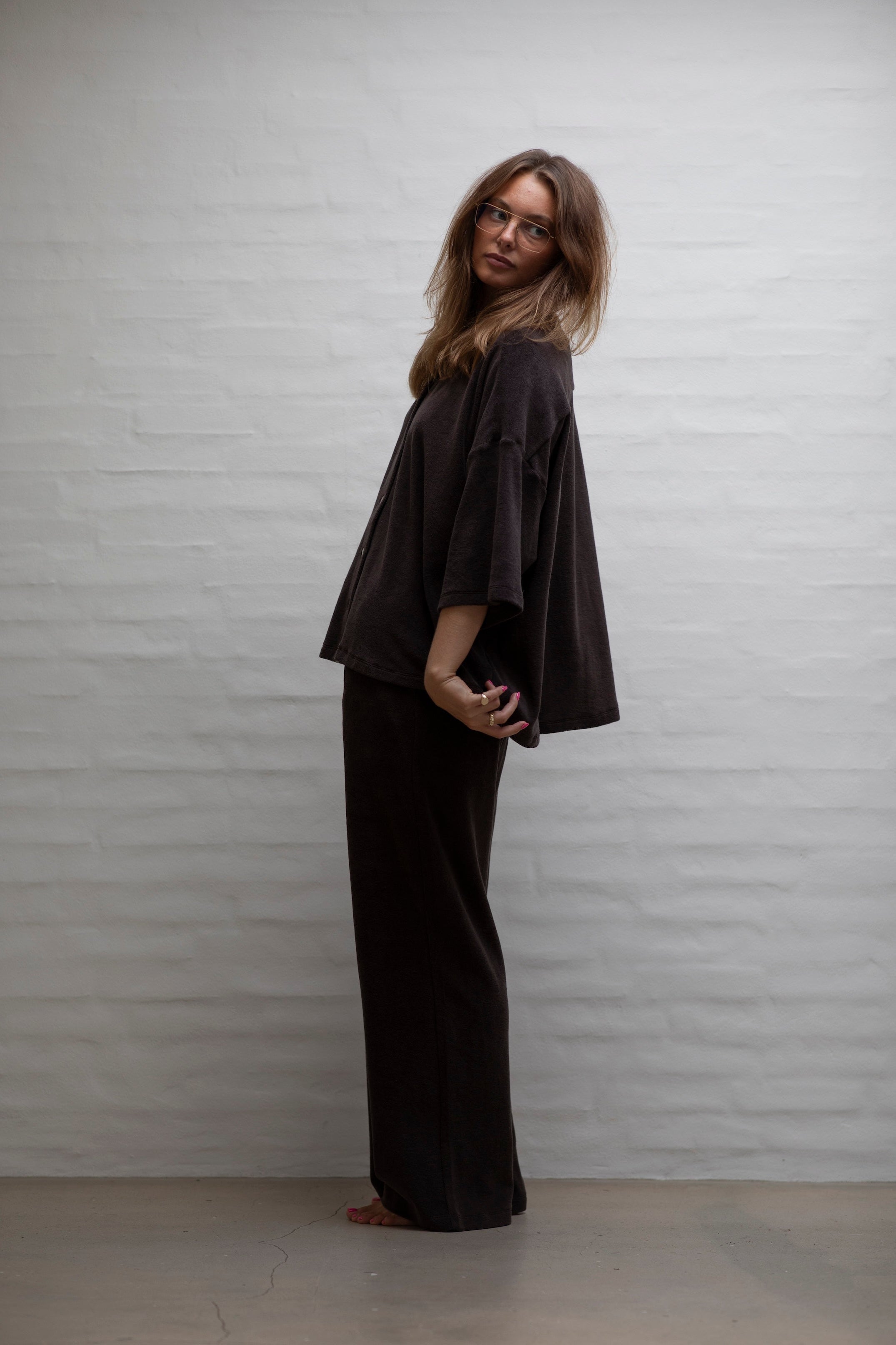 Naram Oversized Shirt - Coffee - RUM Amsterdam