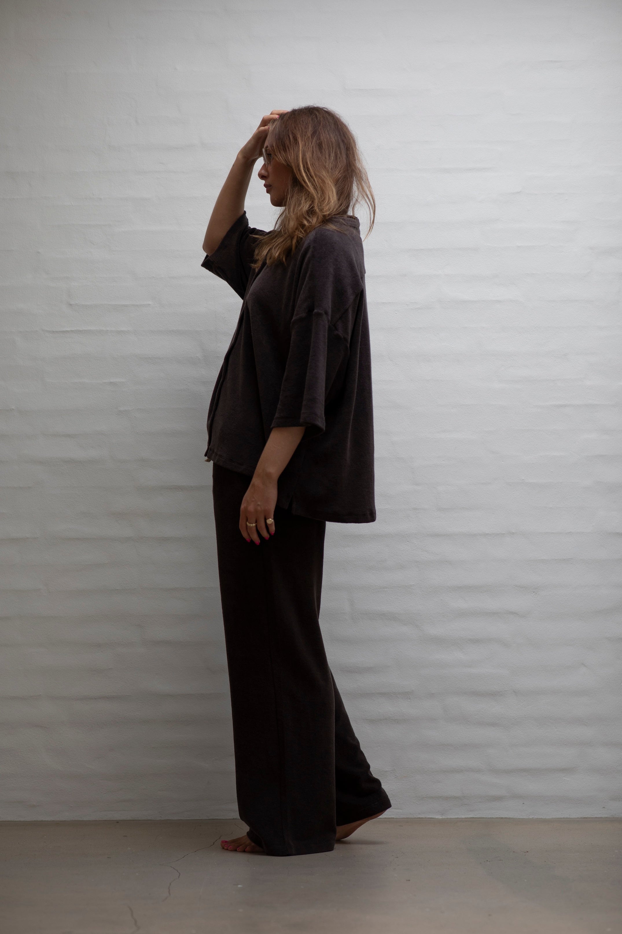 Naram Oversized Shirt - Coffee - RUM Amsterdam