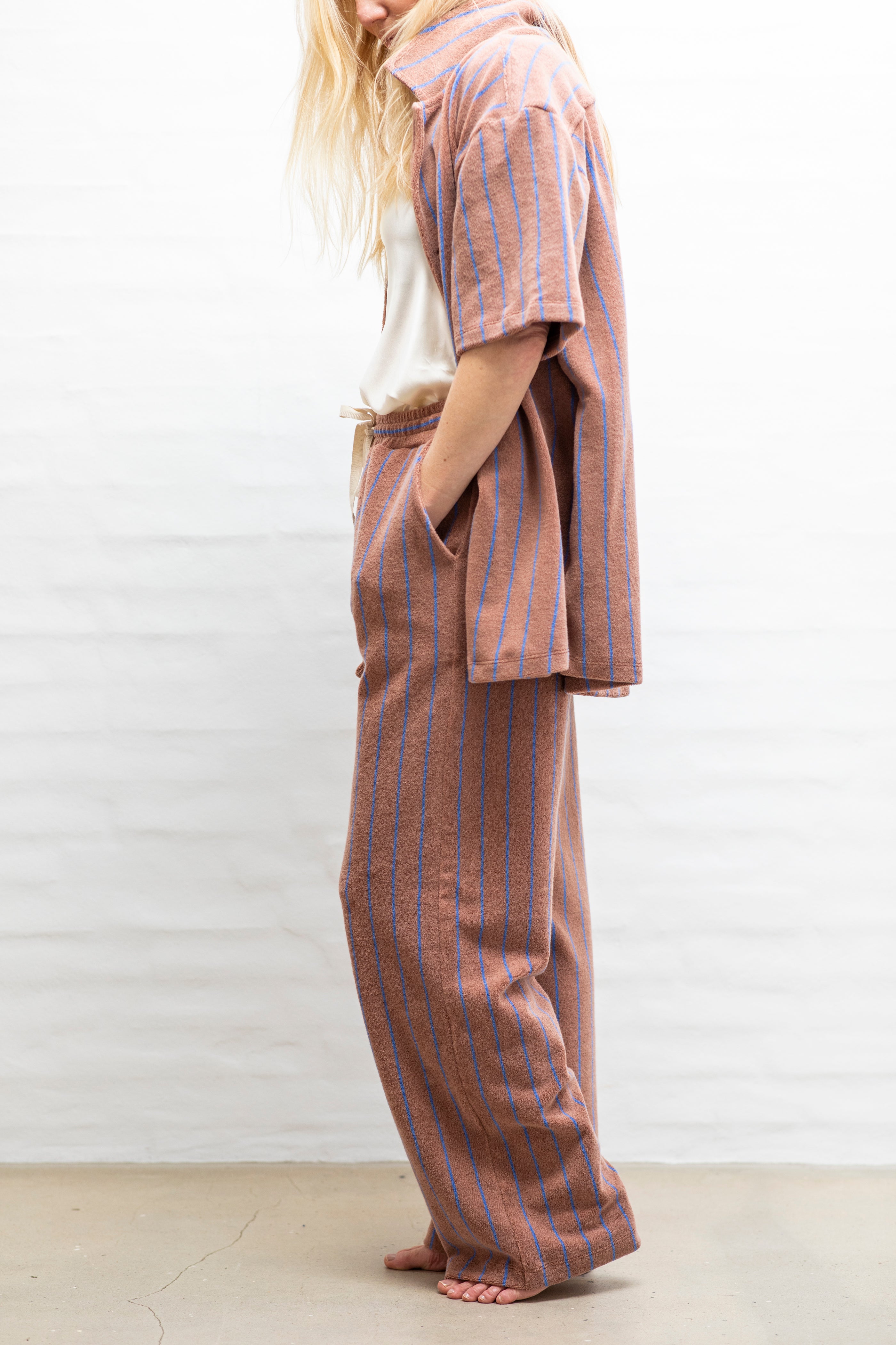 Naram Shirt - Camel & Ultramarine - RUM Amsterdam
