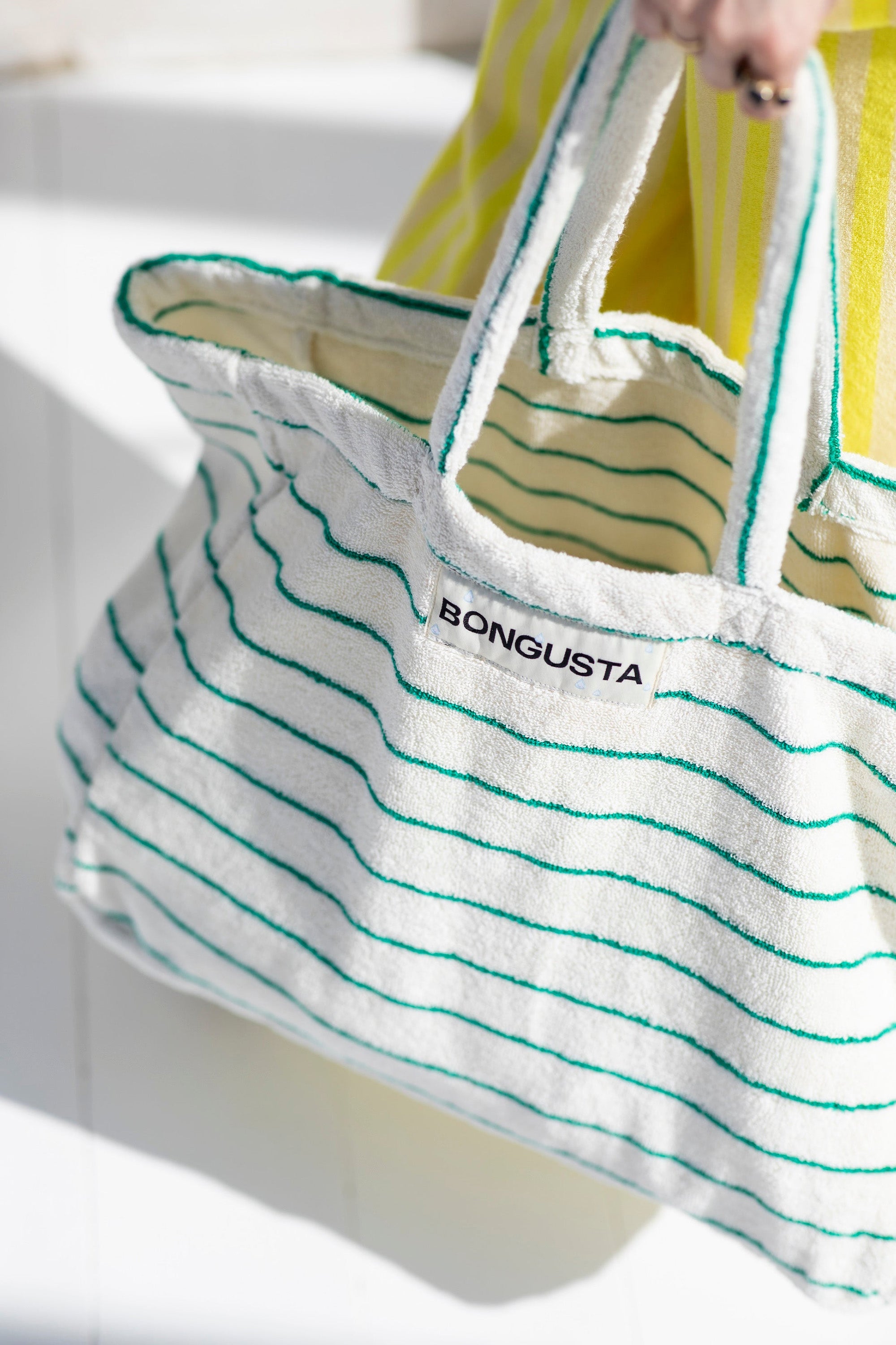 Naram Weekend Bag - Pure White & Grass