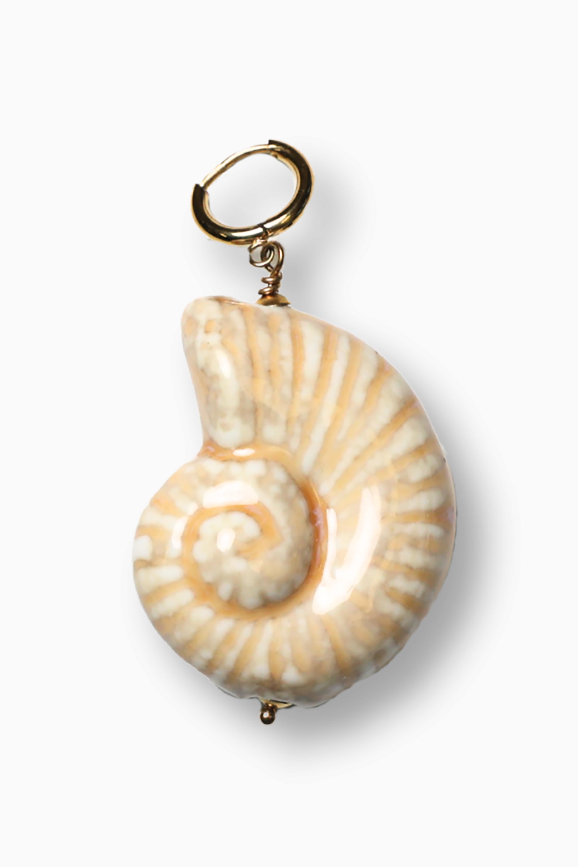 Beige Shell Big Pendant - Beige