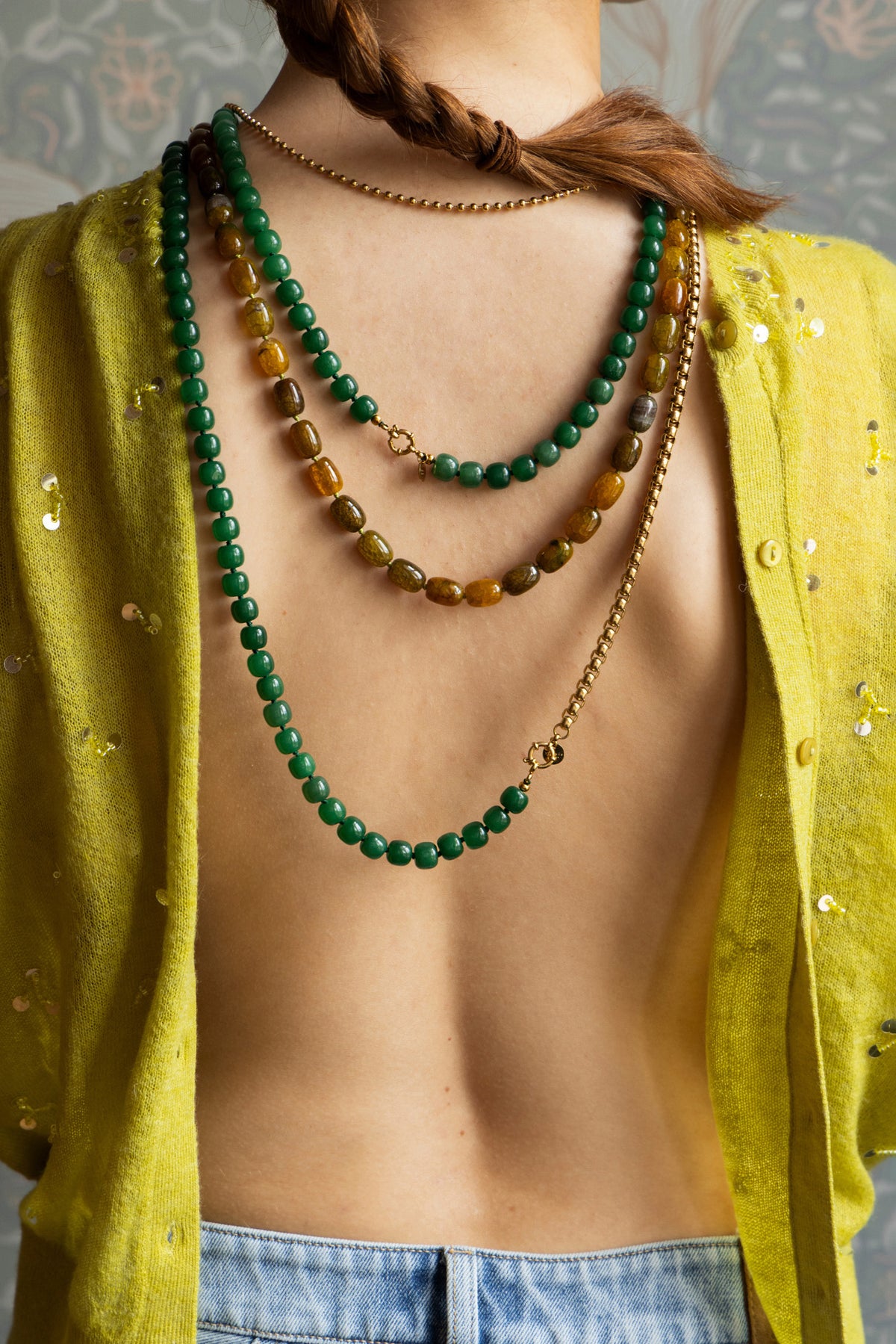 Bobby Necklace - Forest Green