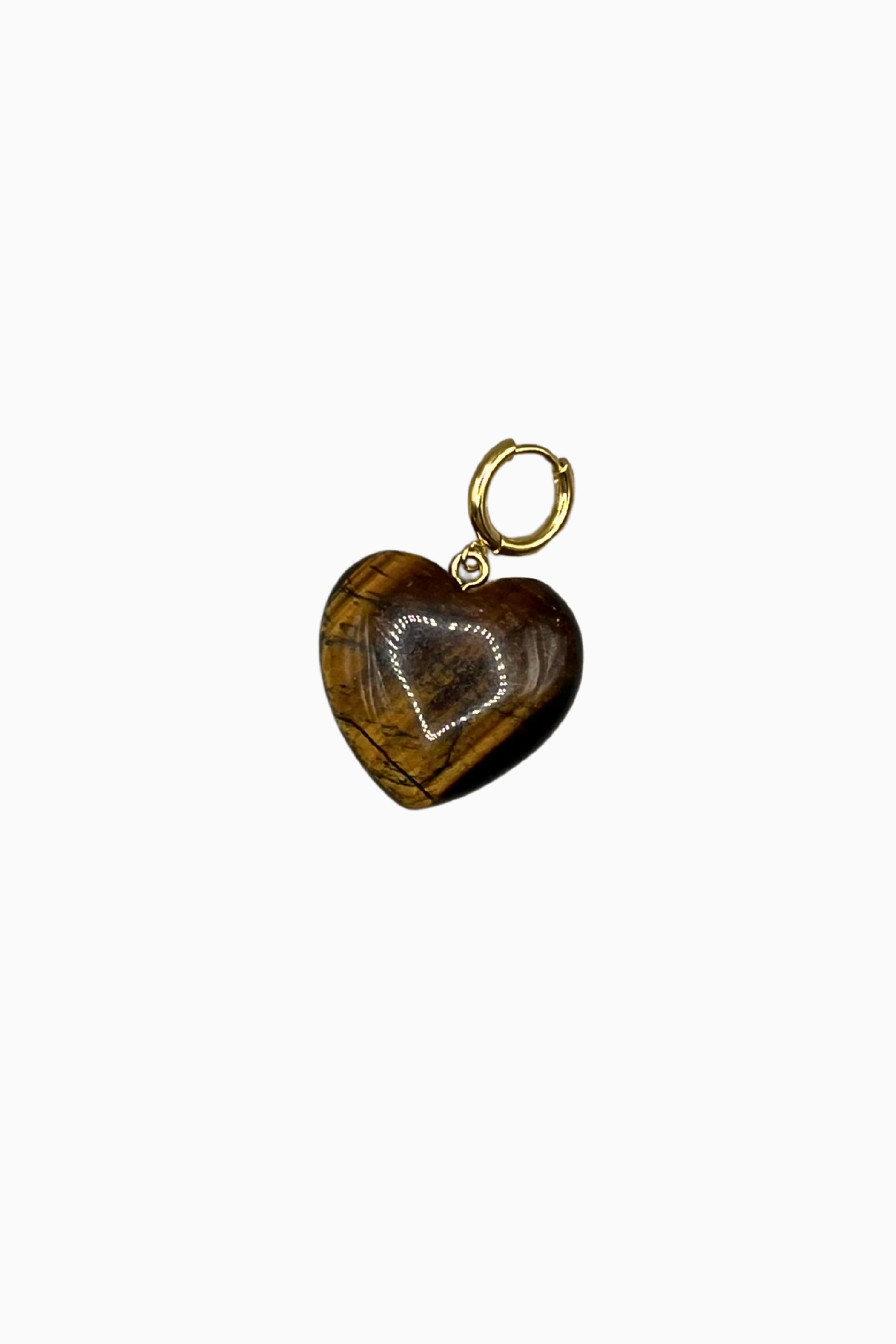 Heart Bold Pendant - Brown