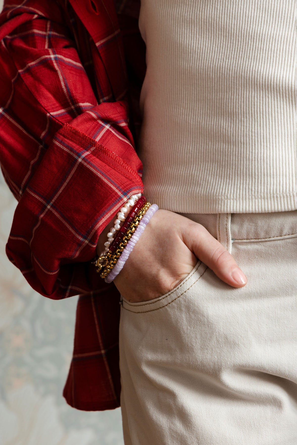 Moos Bracelet - Burgundy