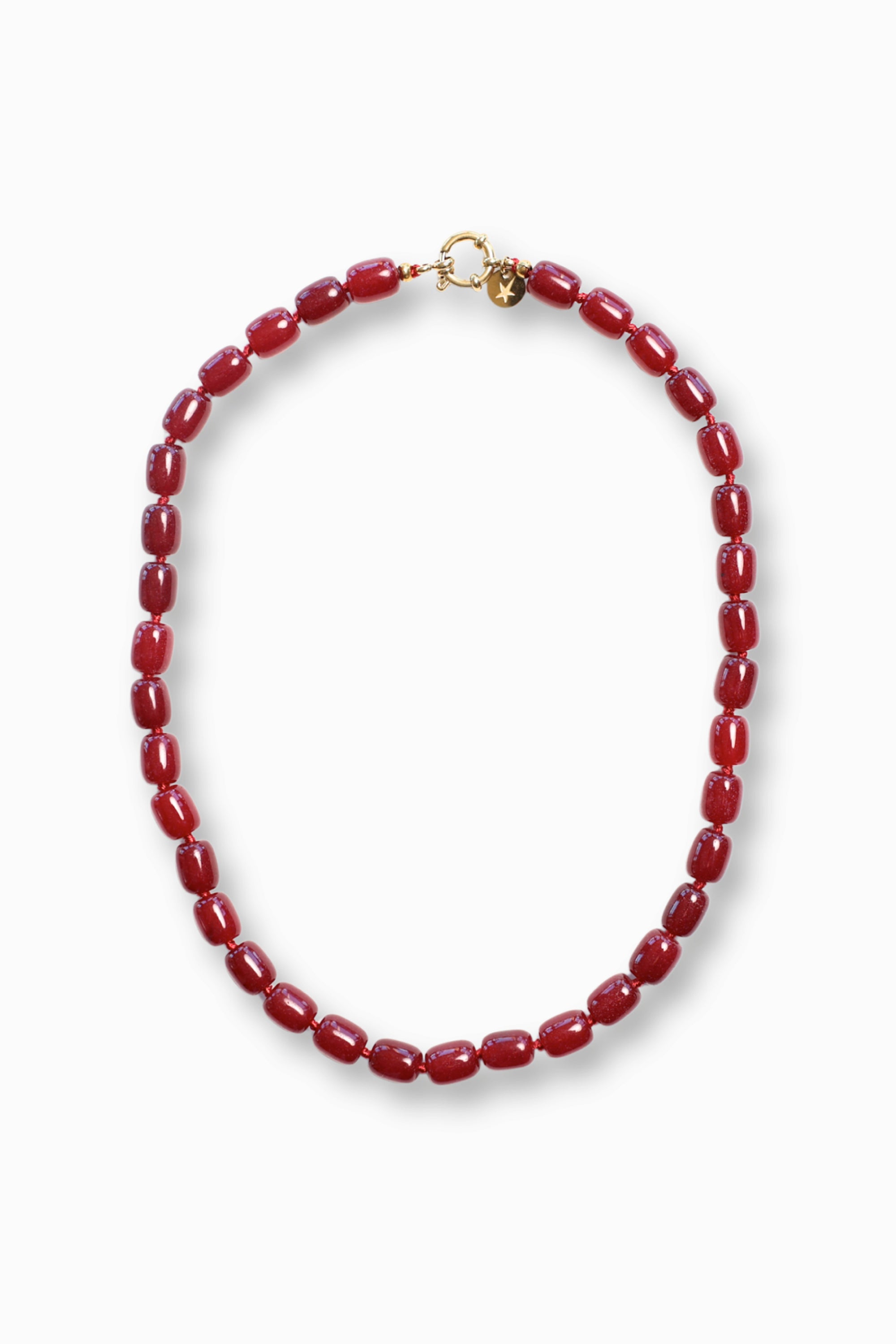 Phil Necklace - Burgundy
