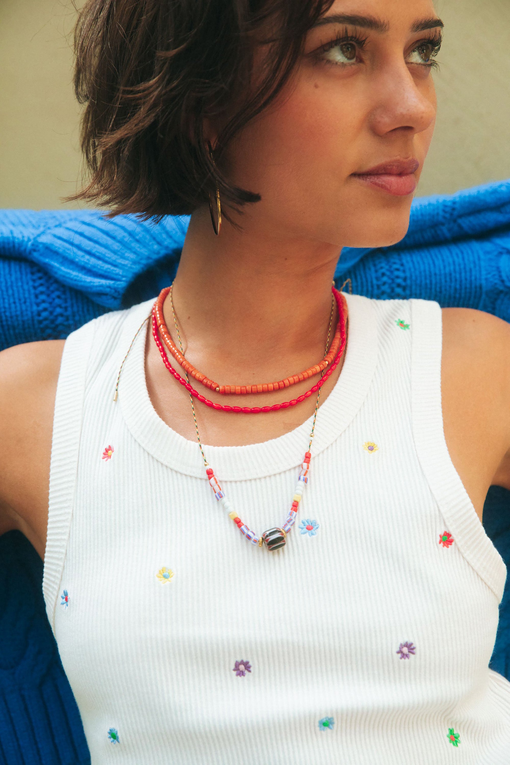 Tommy Necklace - Gold Orange