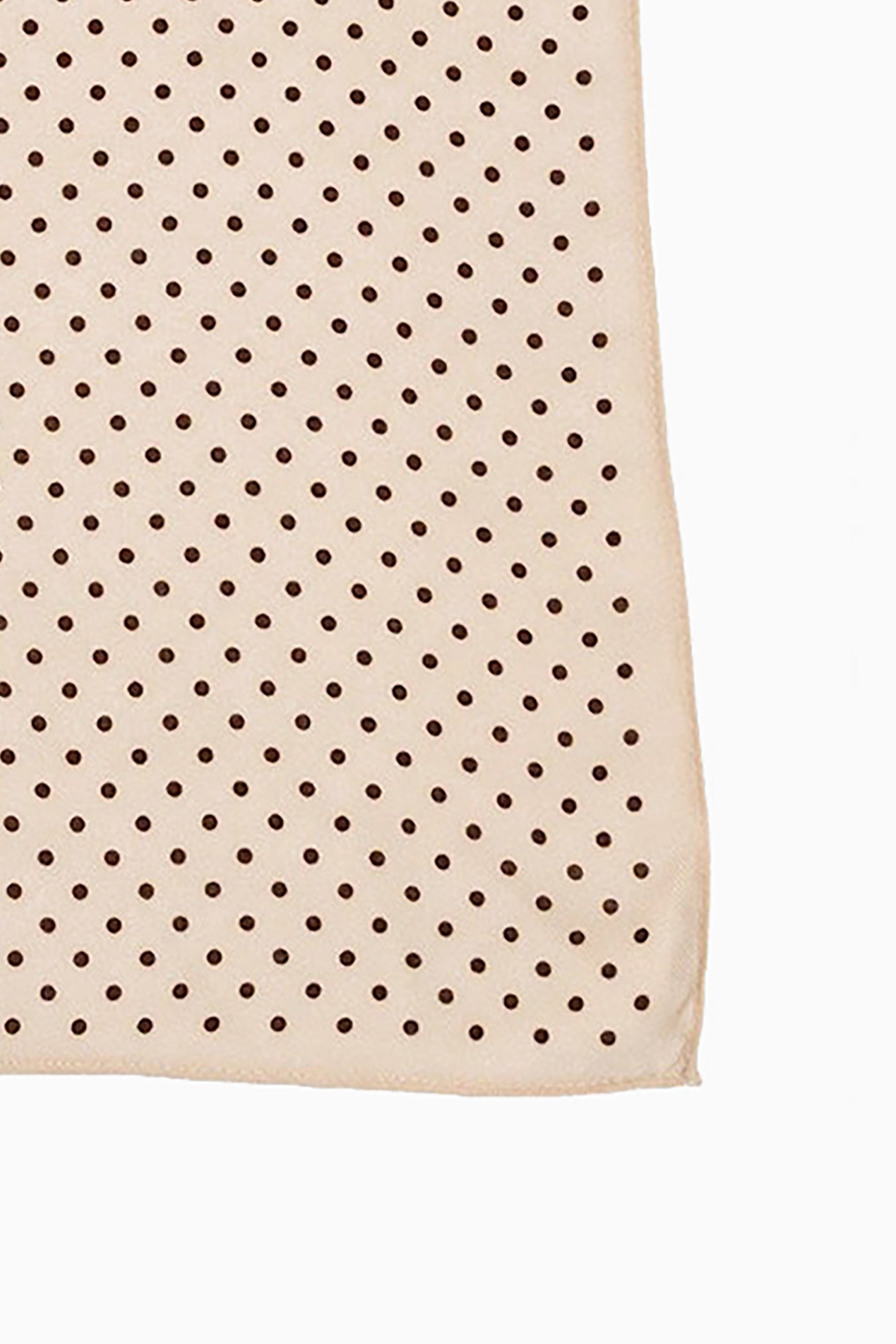Dot Scarf - Beige w/ Brown