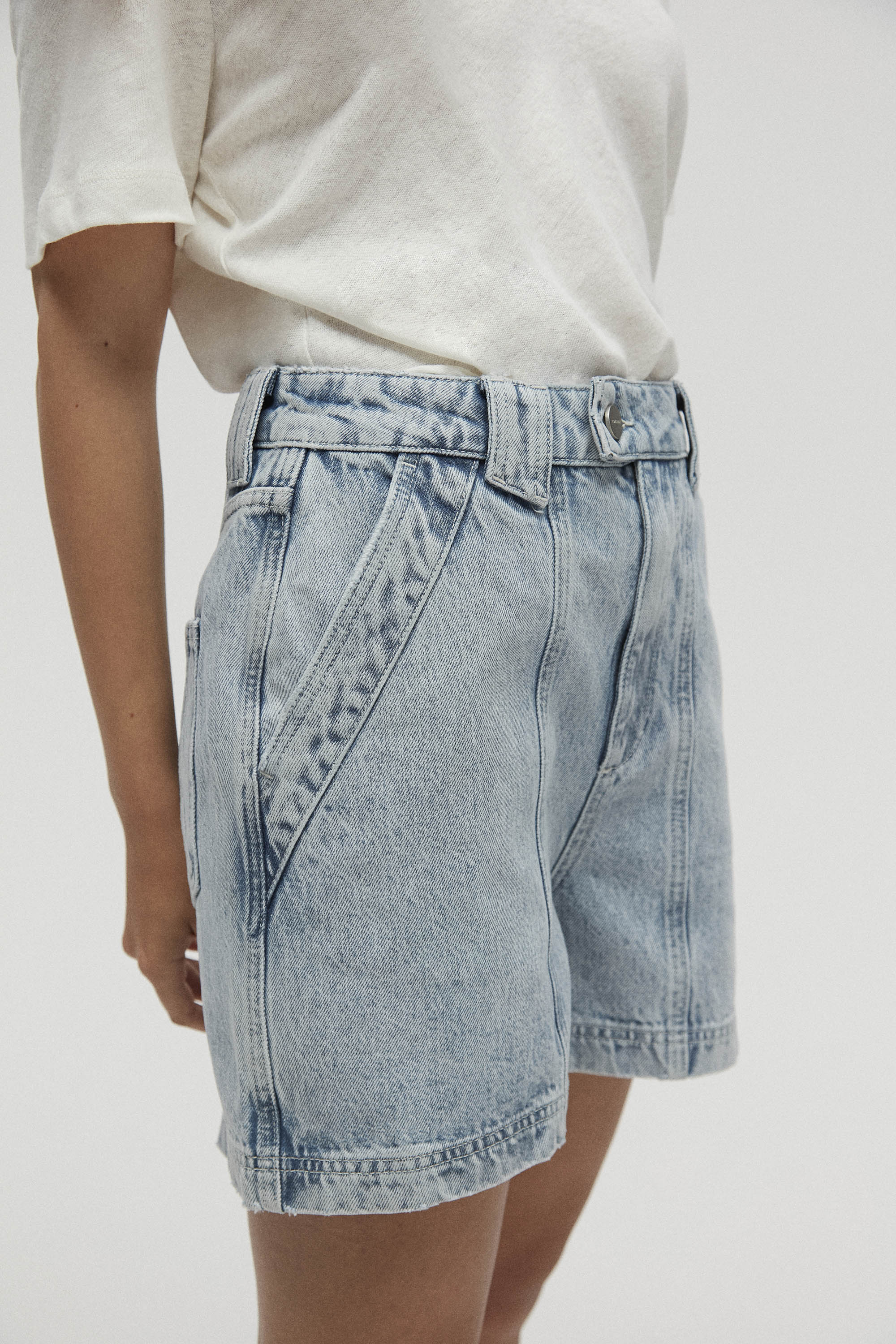 Homage to Denim Cargo Shorts - Vintage Blue - RUM Amsterdam