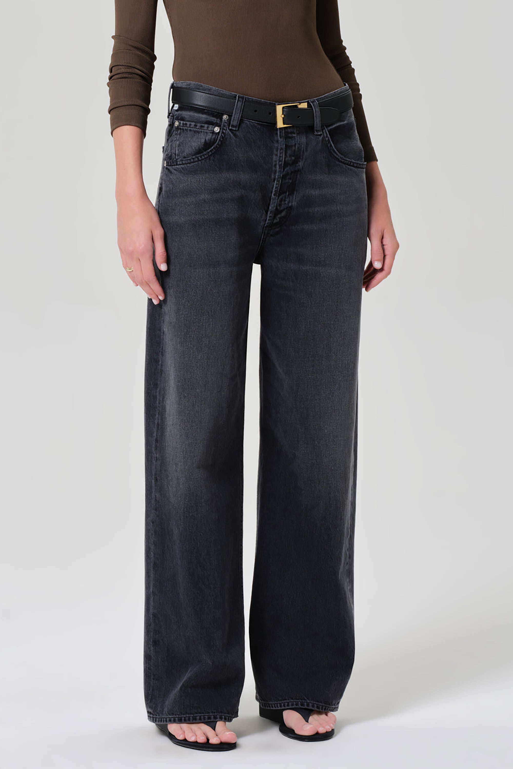 Ayla Baggy Jeans - Vintage Black