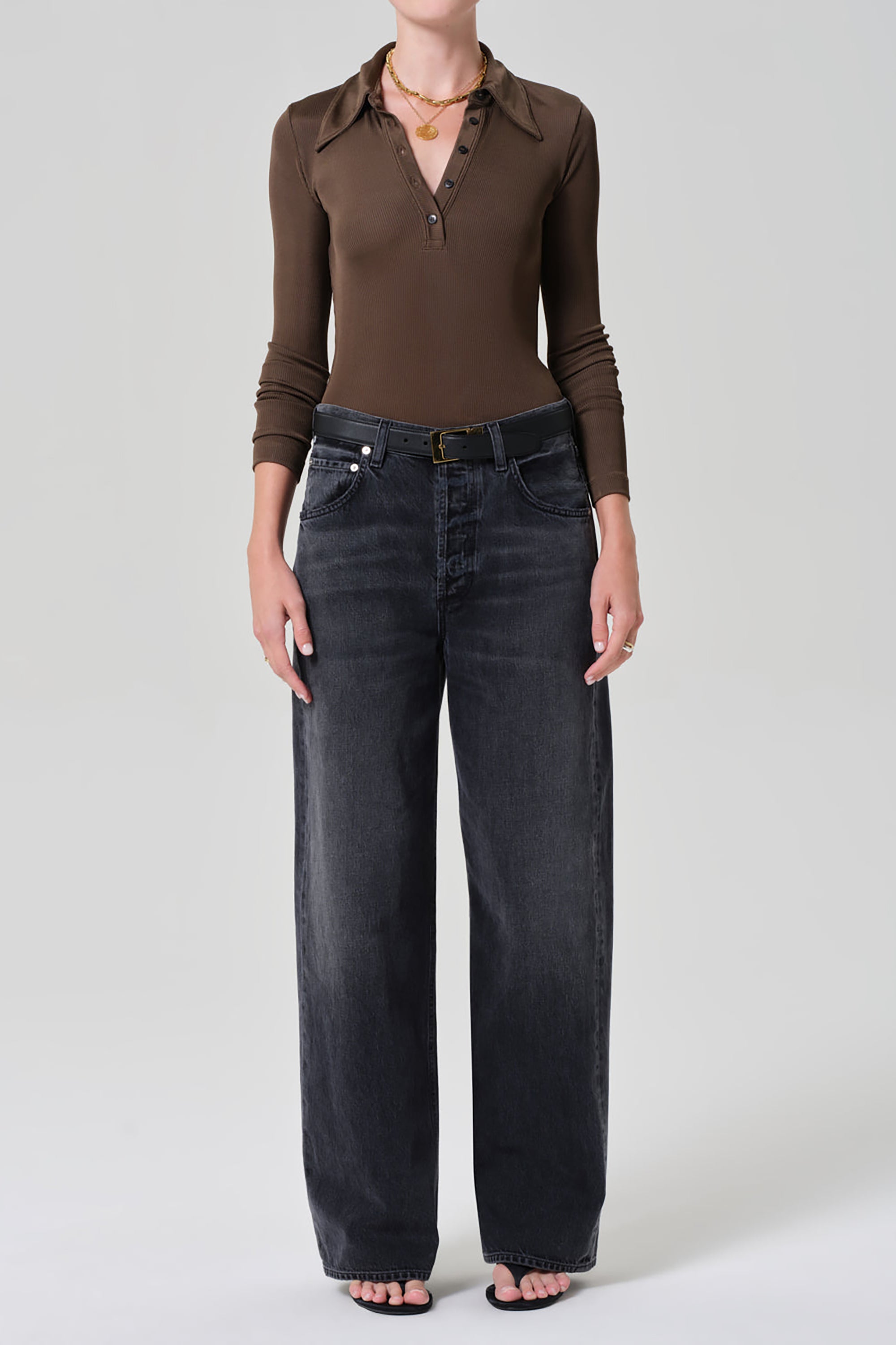 Ayla Baggy Jeans - Vintage Black