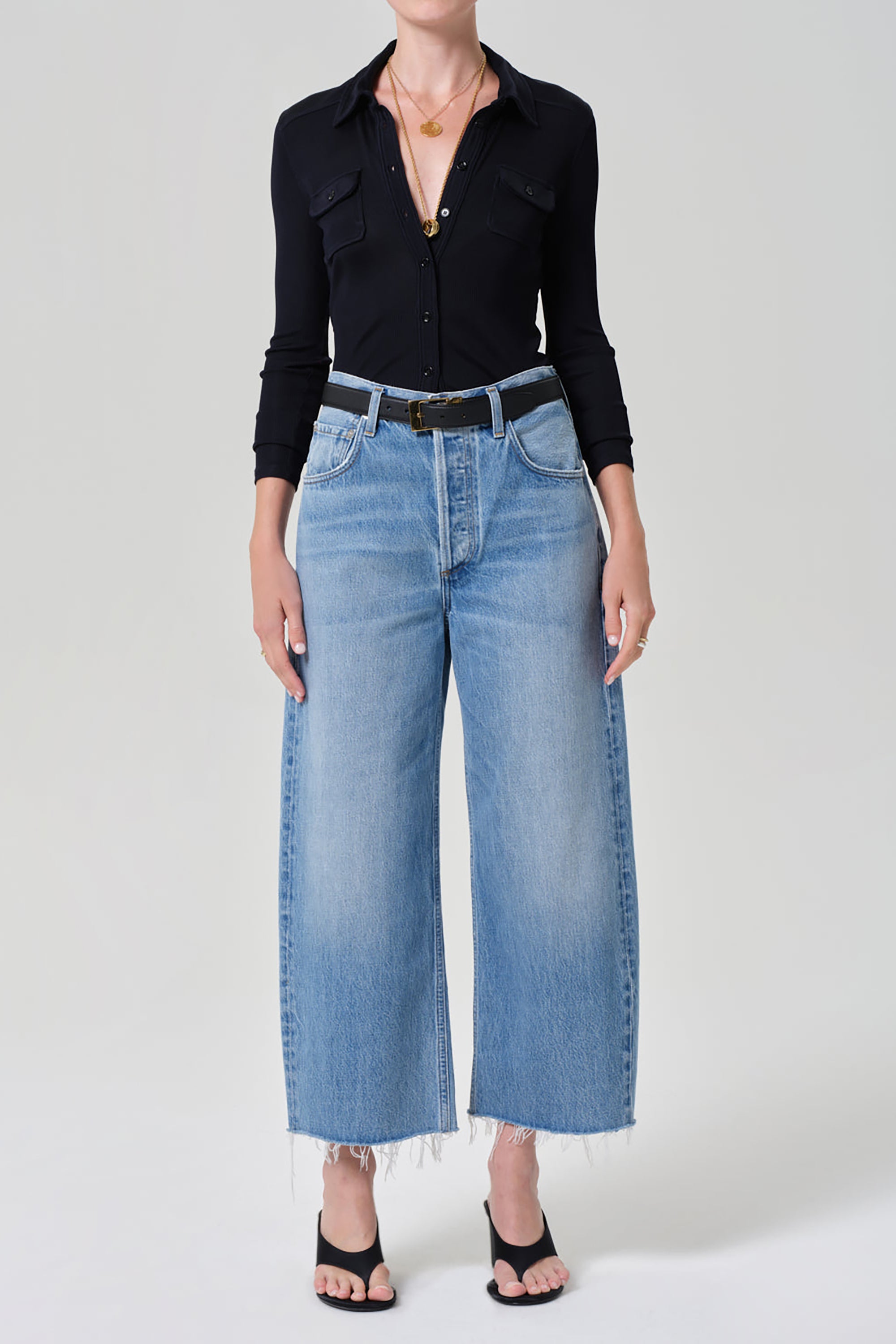 Ayla Raw Hem Crop Jeans - Honour