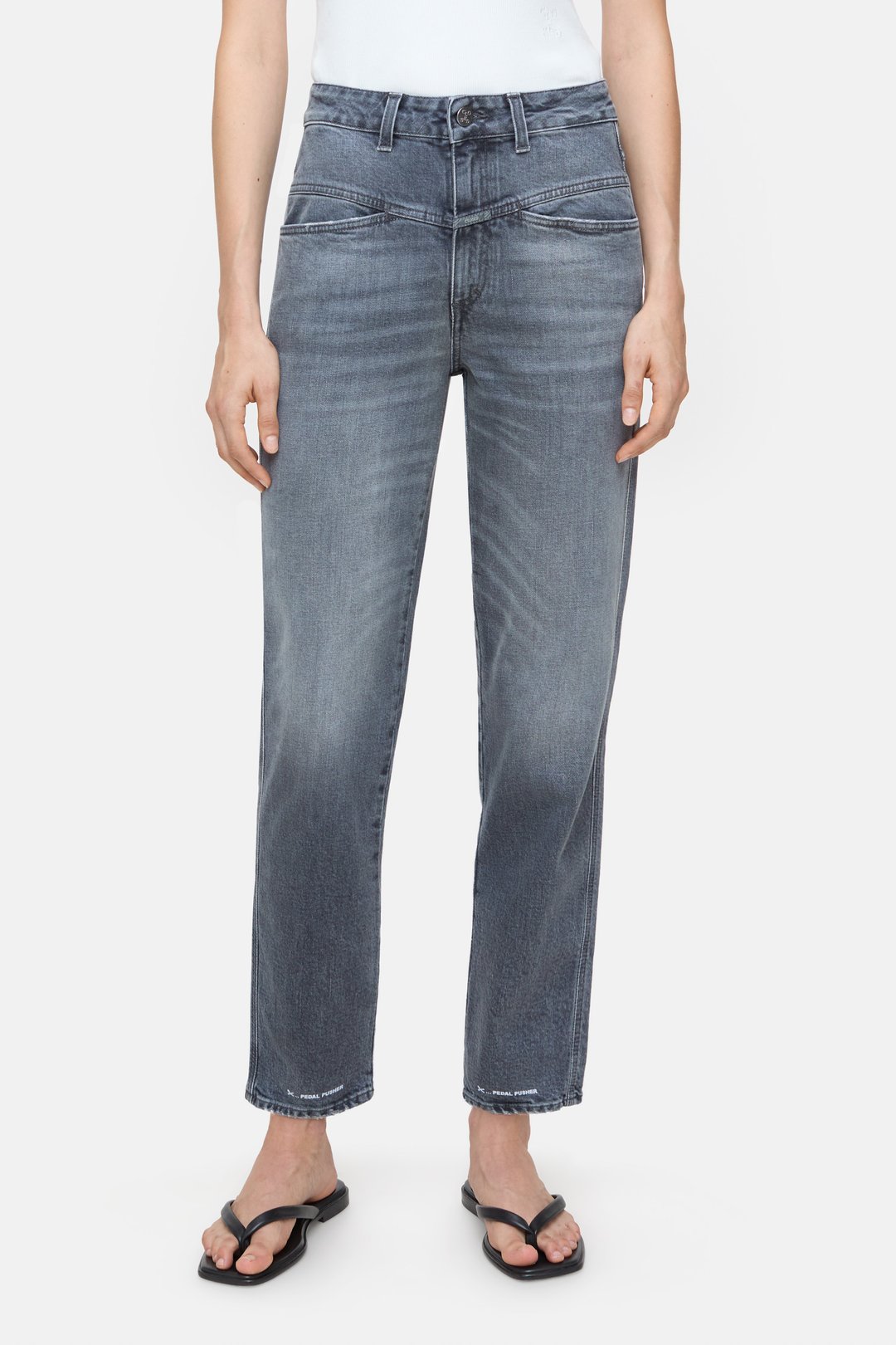 closed pedal pusher schwarz CLOSED Pedal Pusher Jeans - Mid Grey