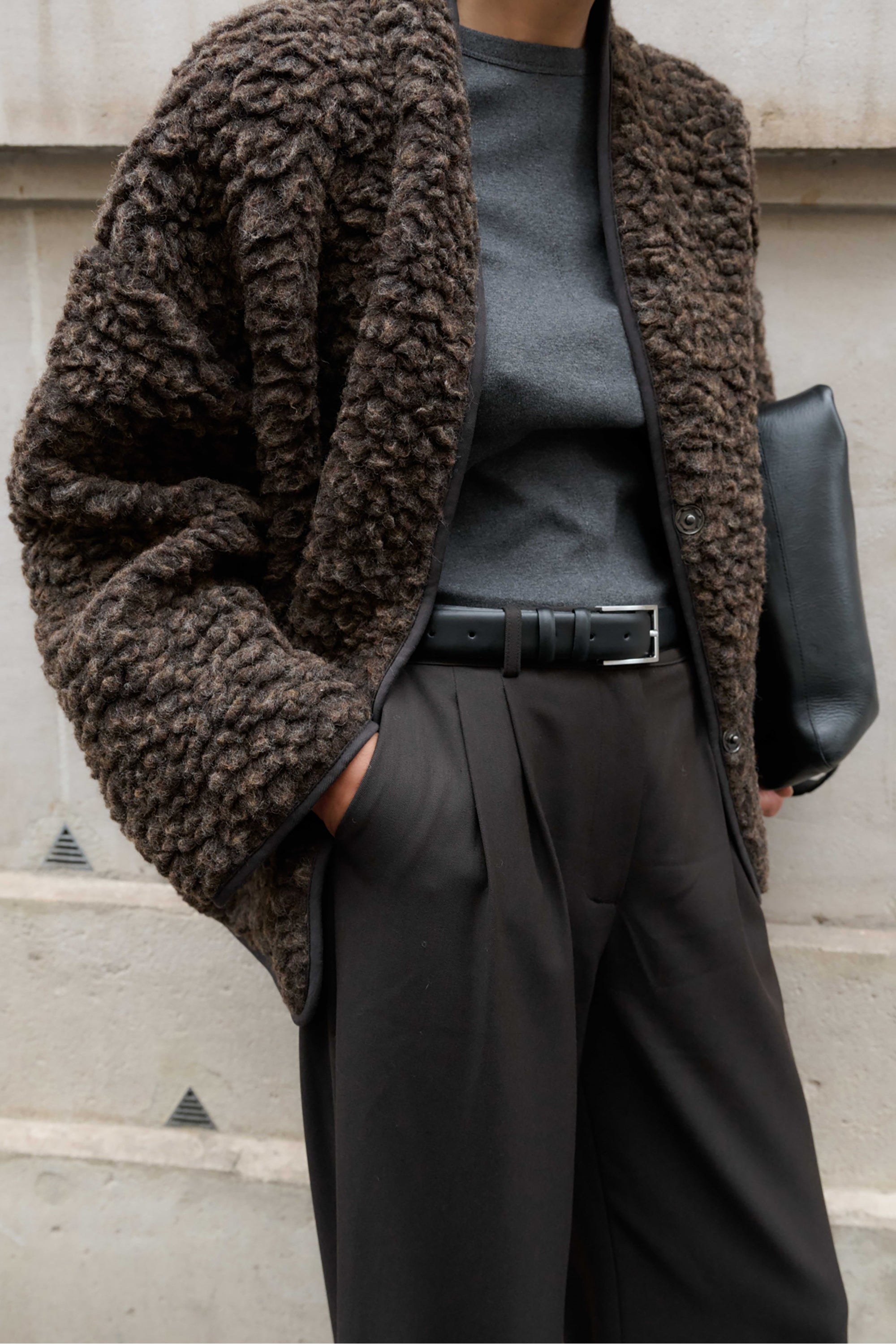 Athena Teddy Jacket - Fudge