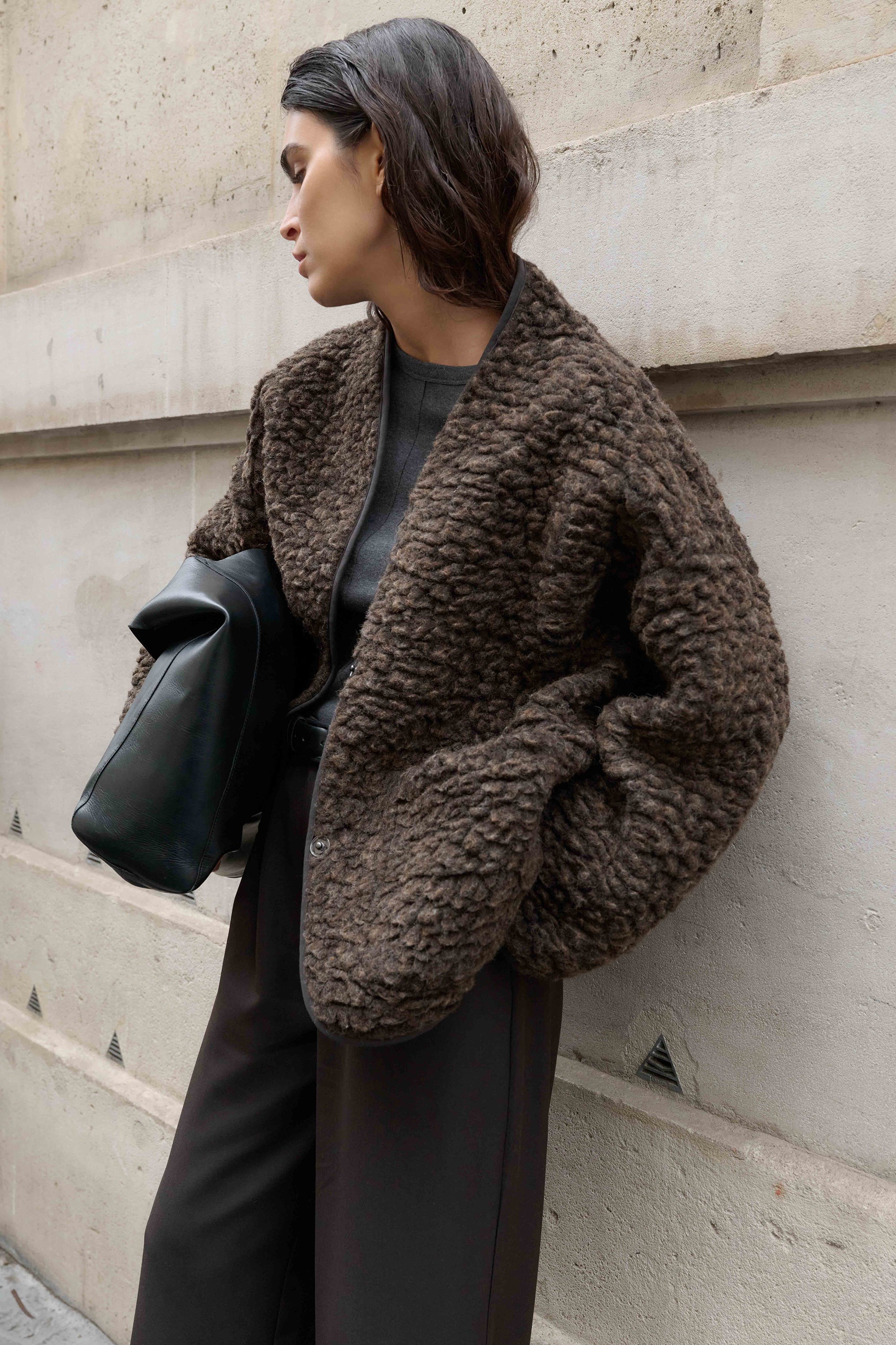 Athena Teddy Jacket - Fudge