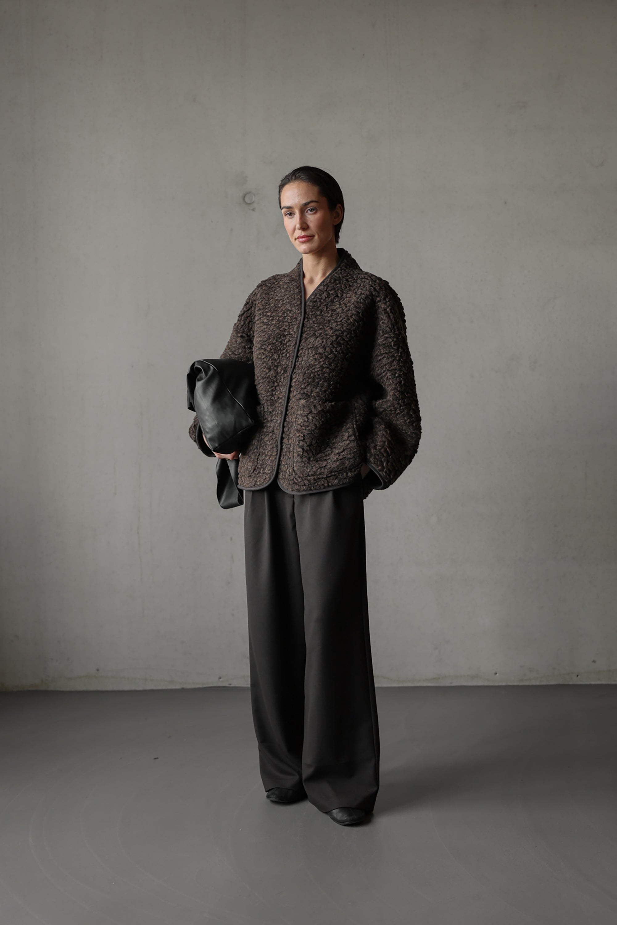 Athena Teddy Jacket - Fudge