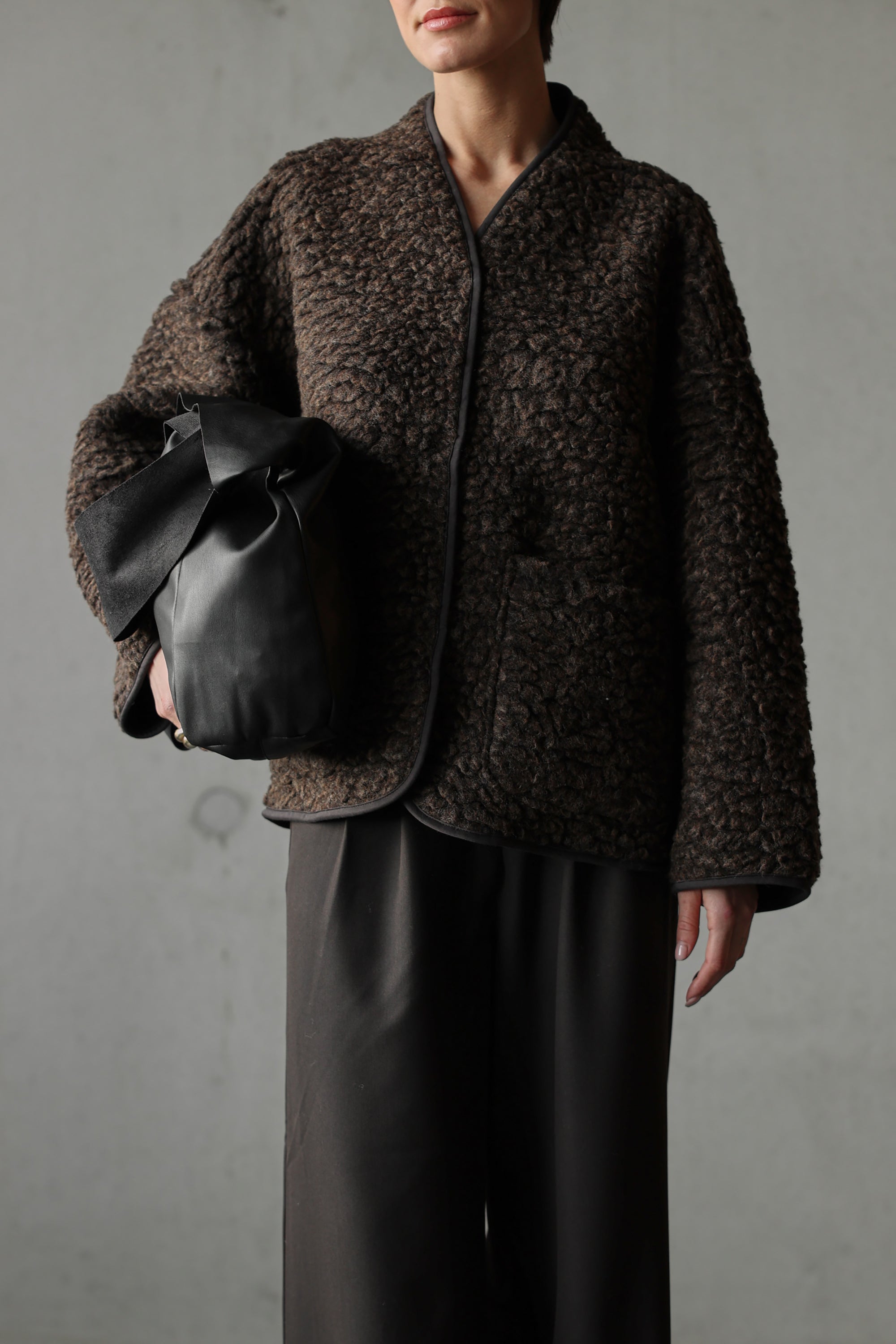 Athena Teddy Jacket - Fudge