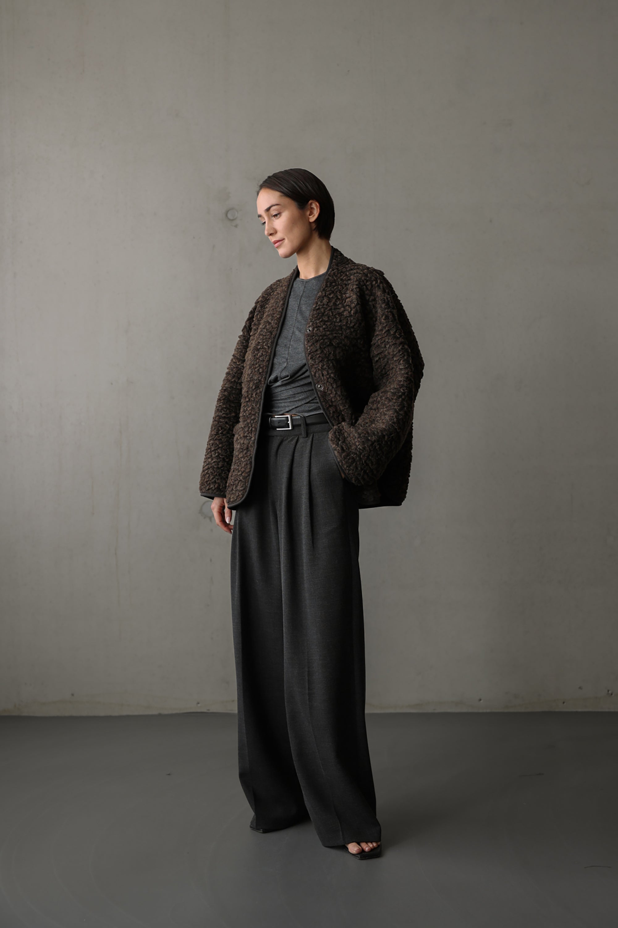 Athena Teddy Jacket - Fudge