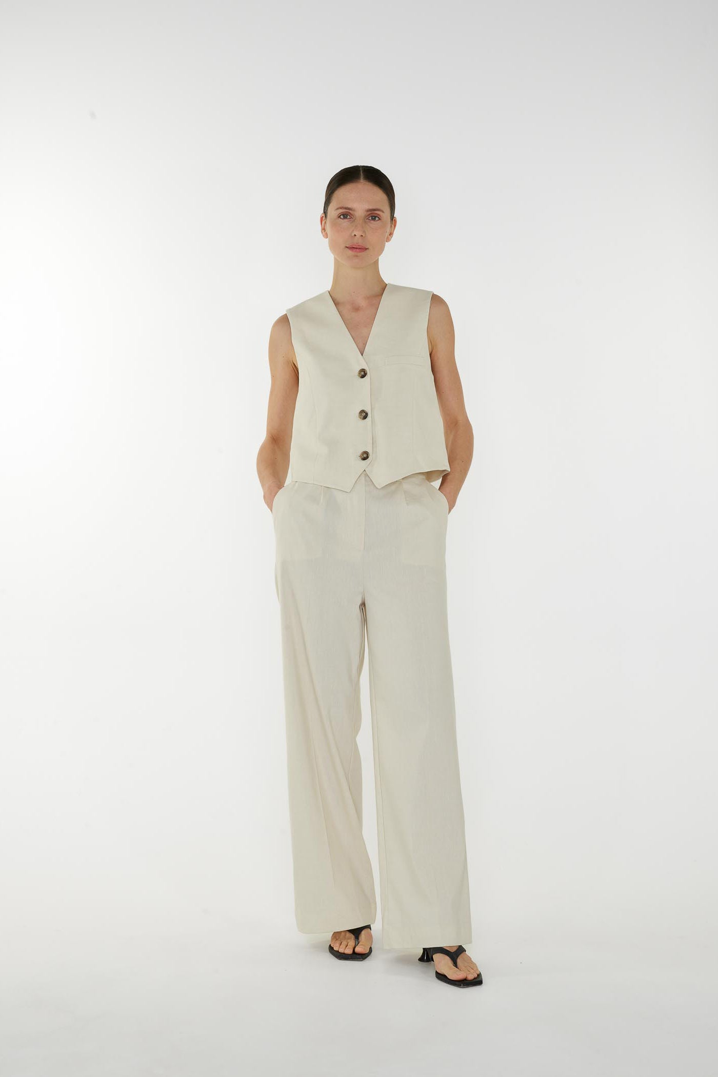 Azela Pants - Natural Sand