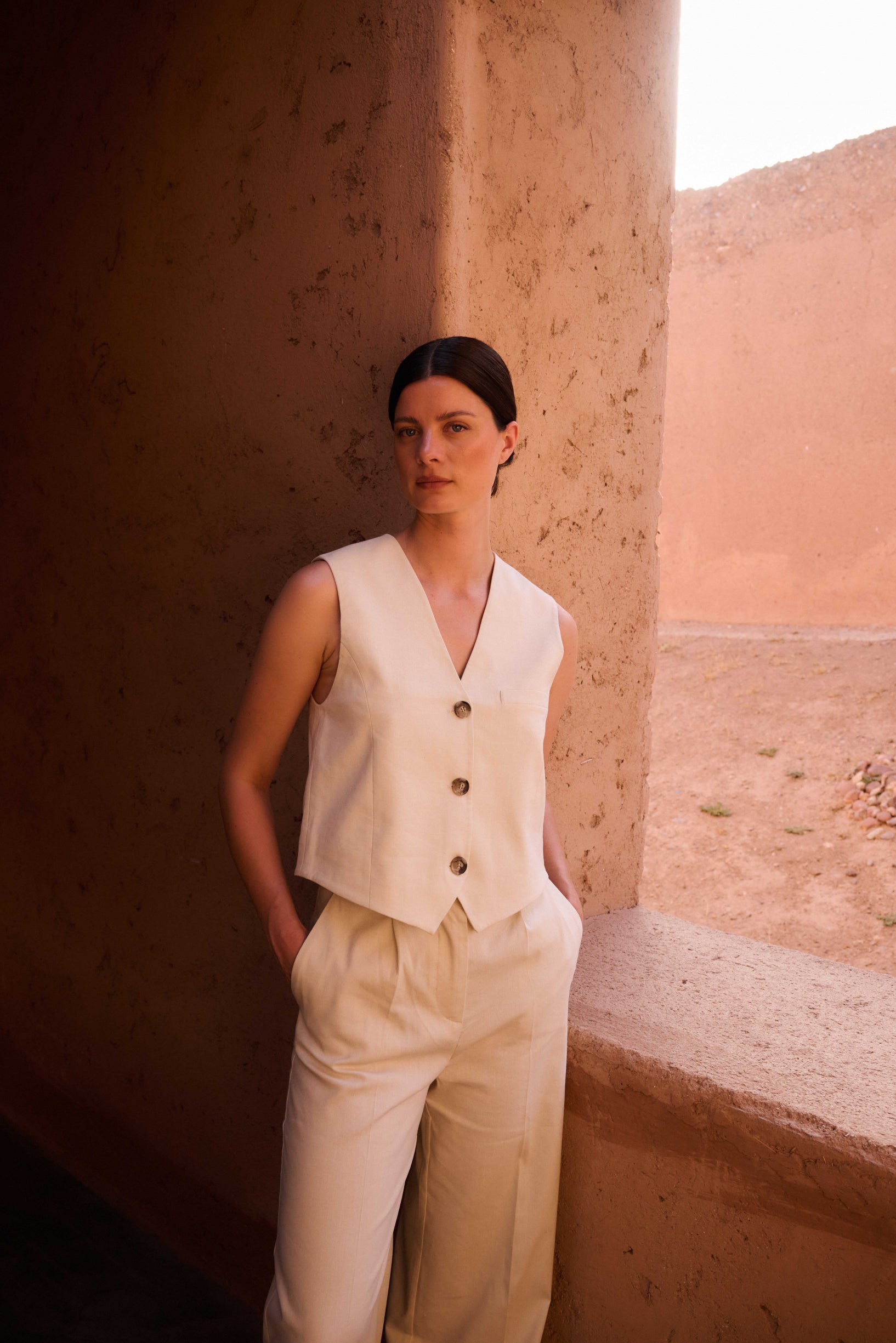 Azela Pants - Natural Sand
